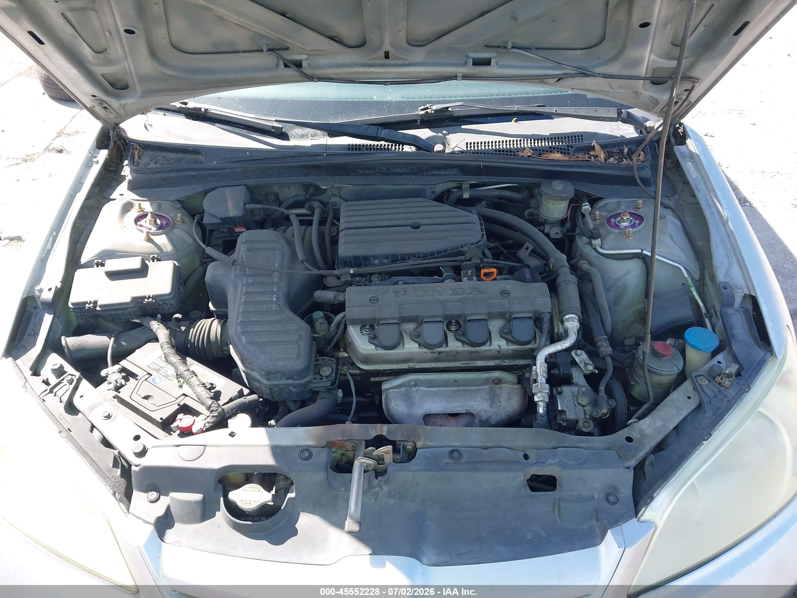 2005 Honda Civic Lx Серый vin: 2HGES16515H551132