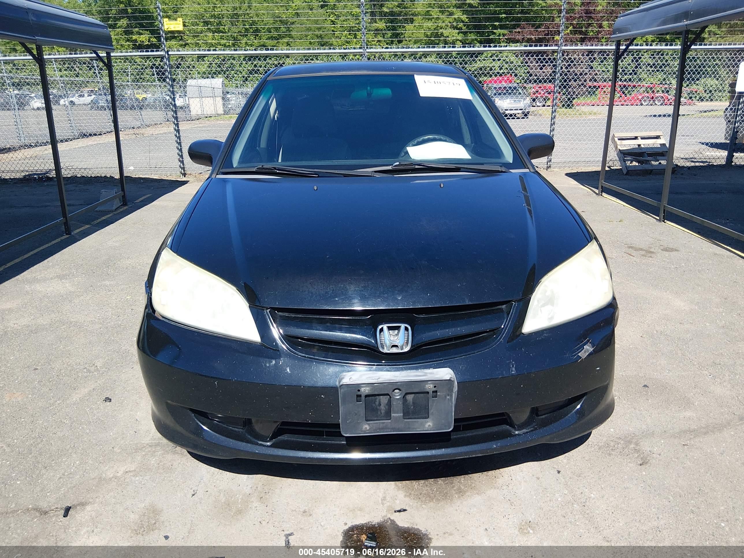 2005 Honda Civic Lx Black vin: 2HGES16515H599102