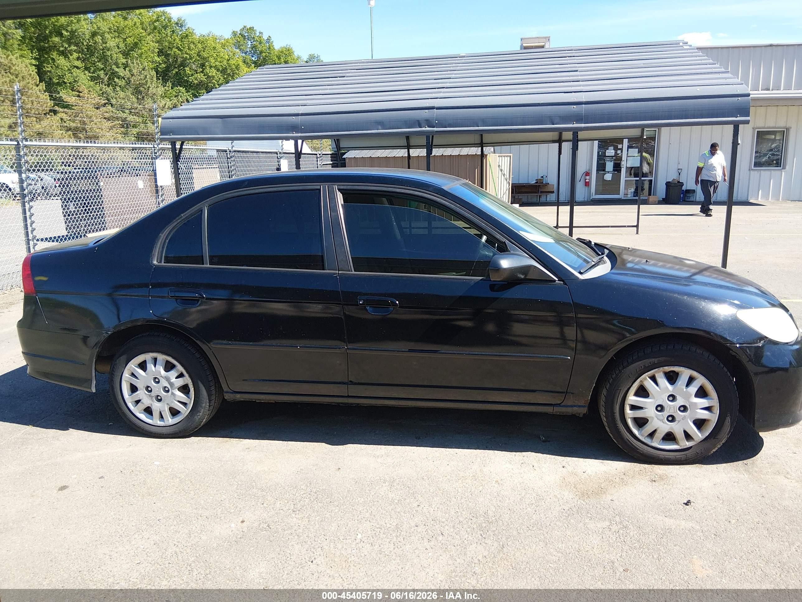 2005 Honda Civic Lx Black vin: 2HGES16515H599102