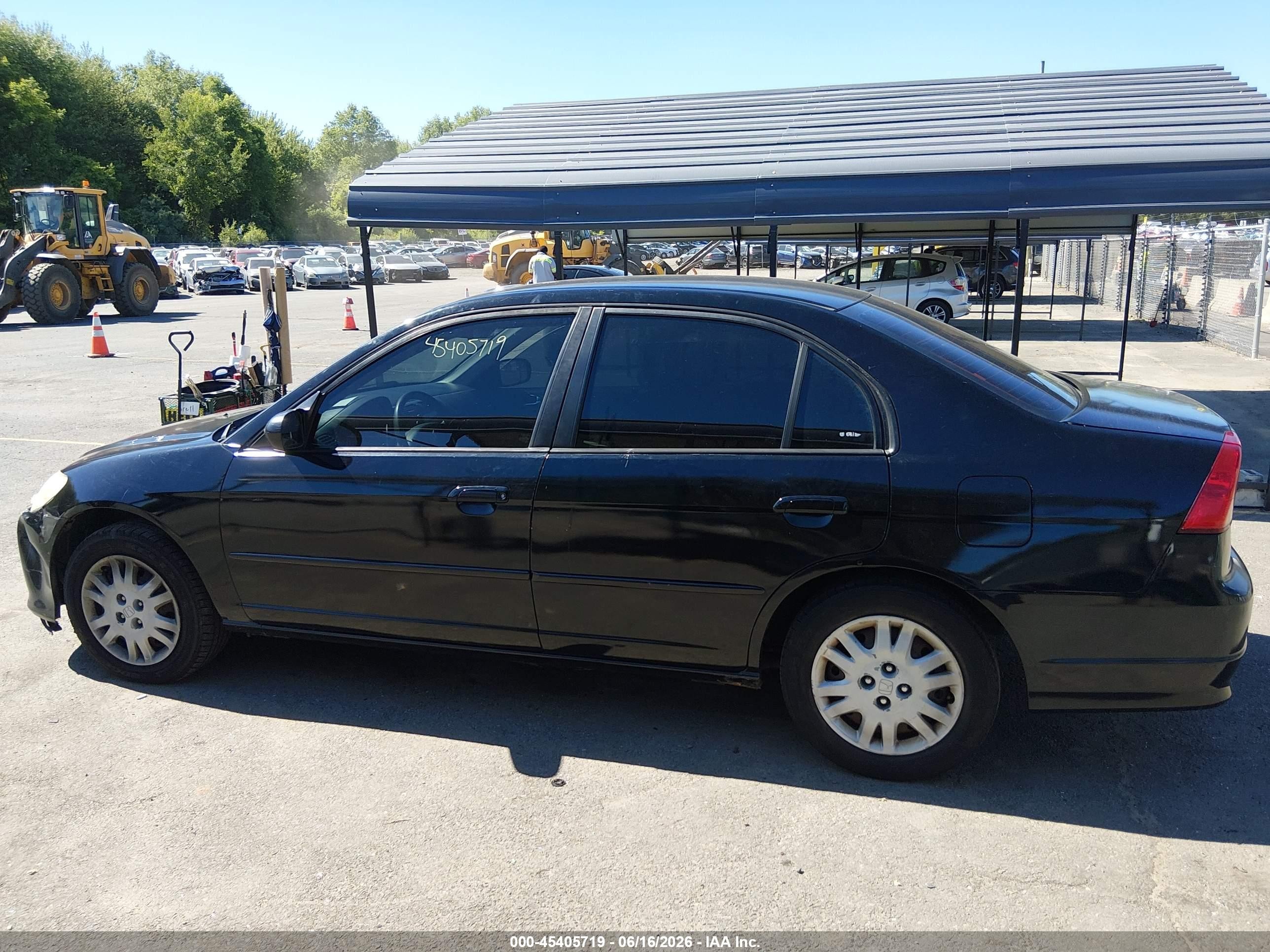 2005 Honda Civic Lx Black vin: 2HGES16515H599102