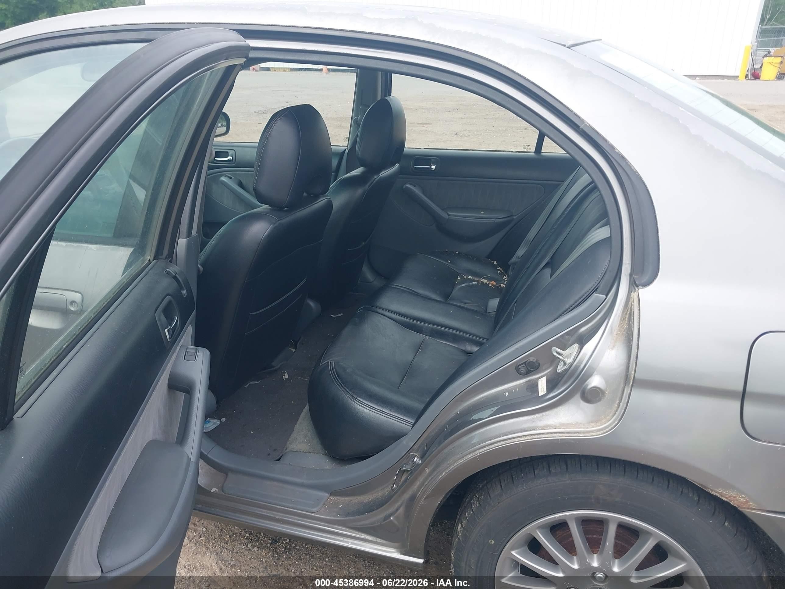2005 Honda Civic Lx Gray vin: 2HGES16515H630221