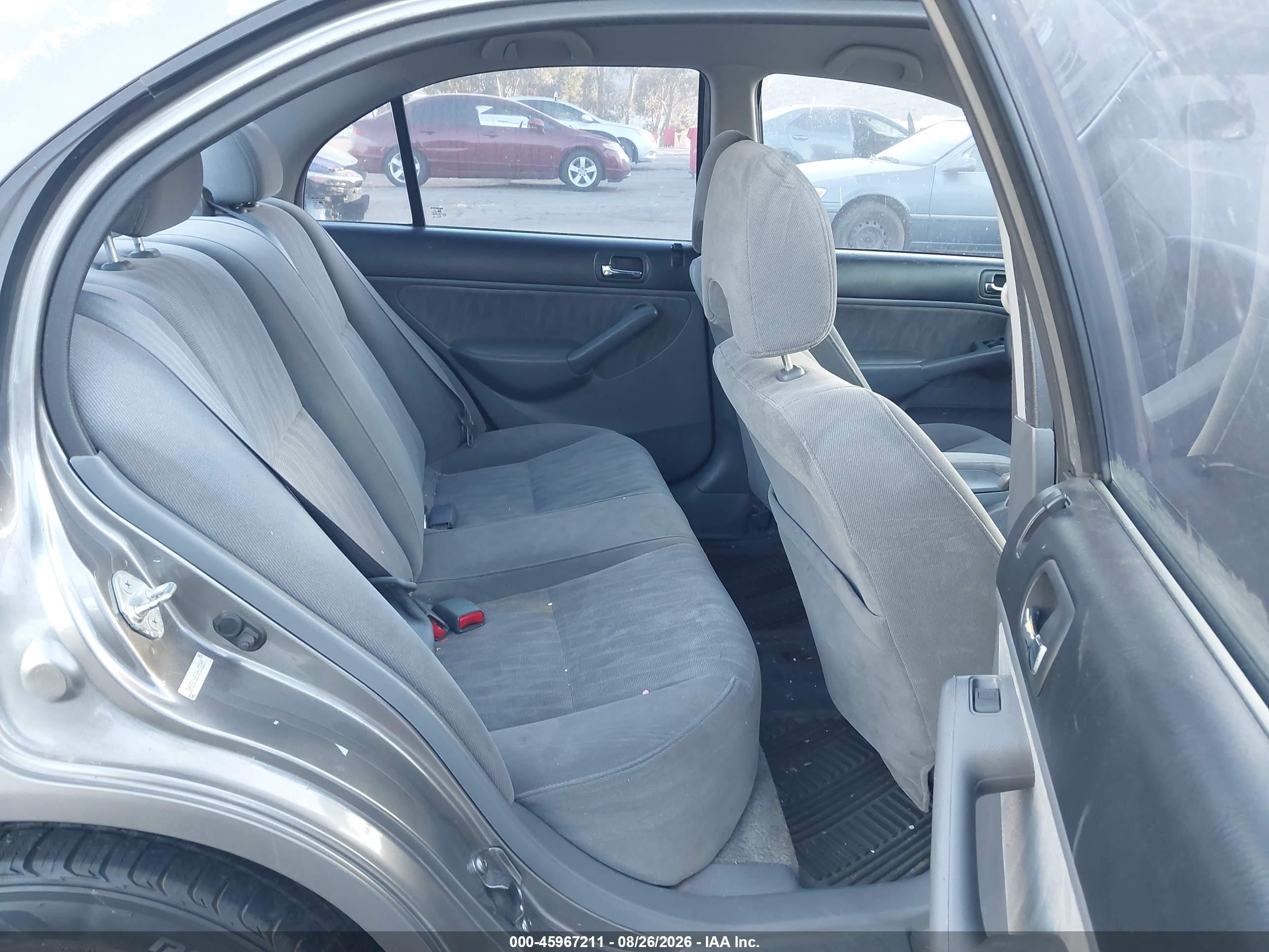 2005 Honda Civic Lx Gray vin: 2HGES16515H632289