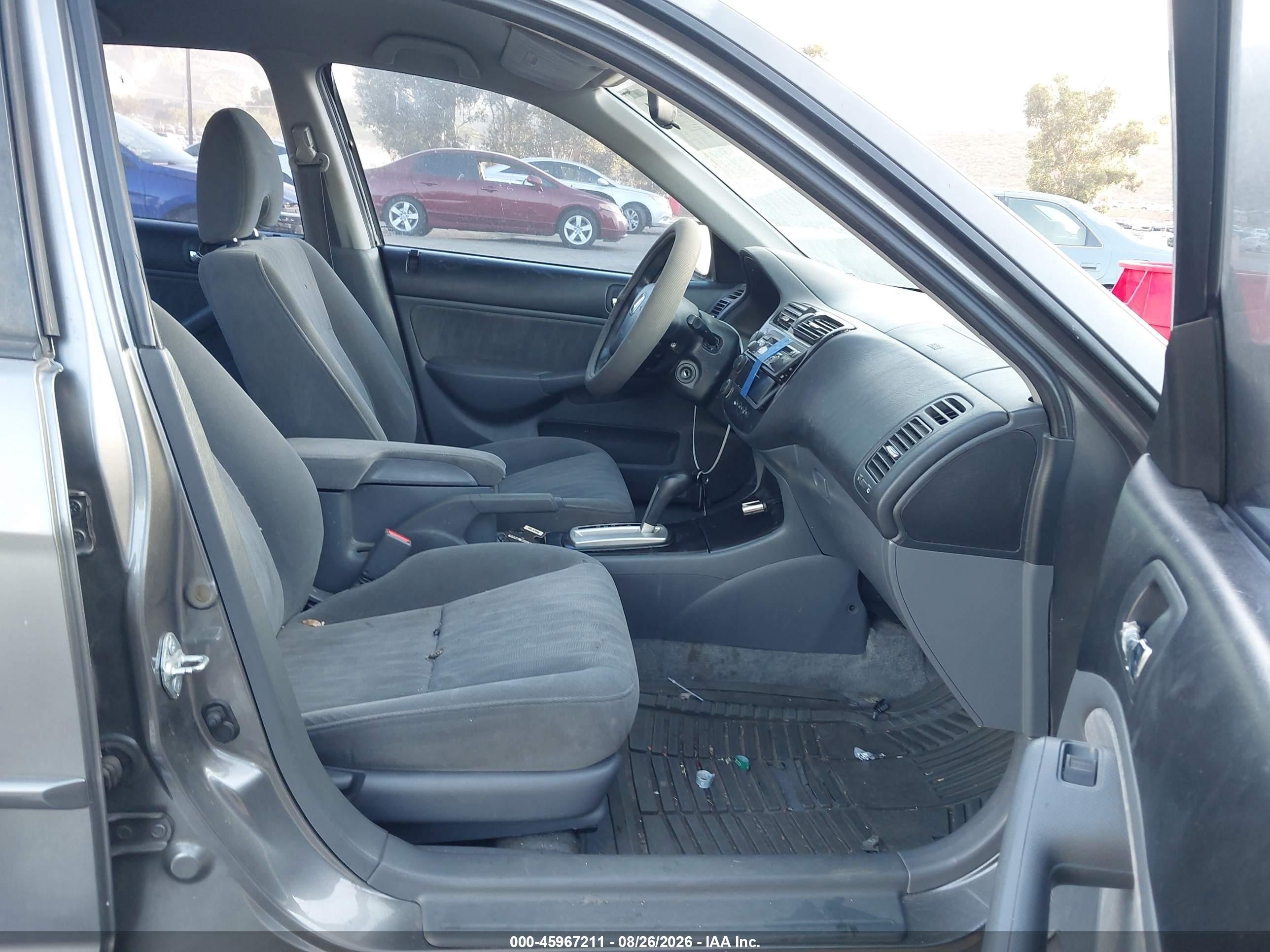 2005 Honda Civic Lx Gray vin: 2HGES16515H632289