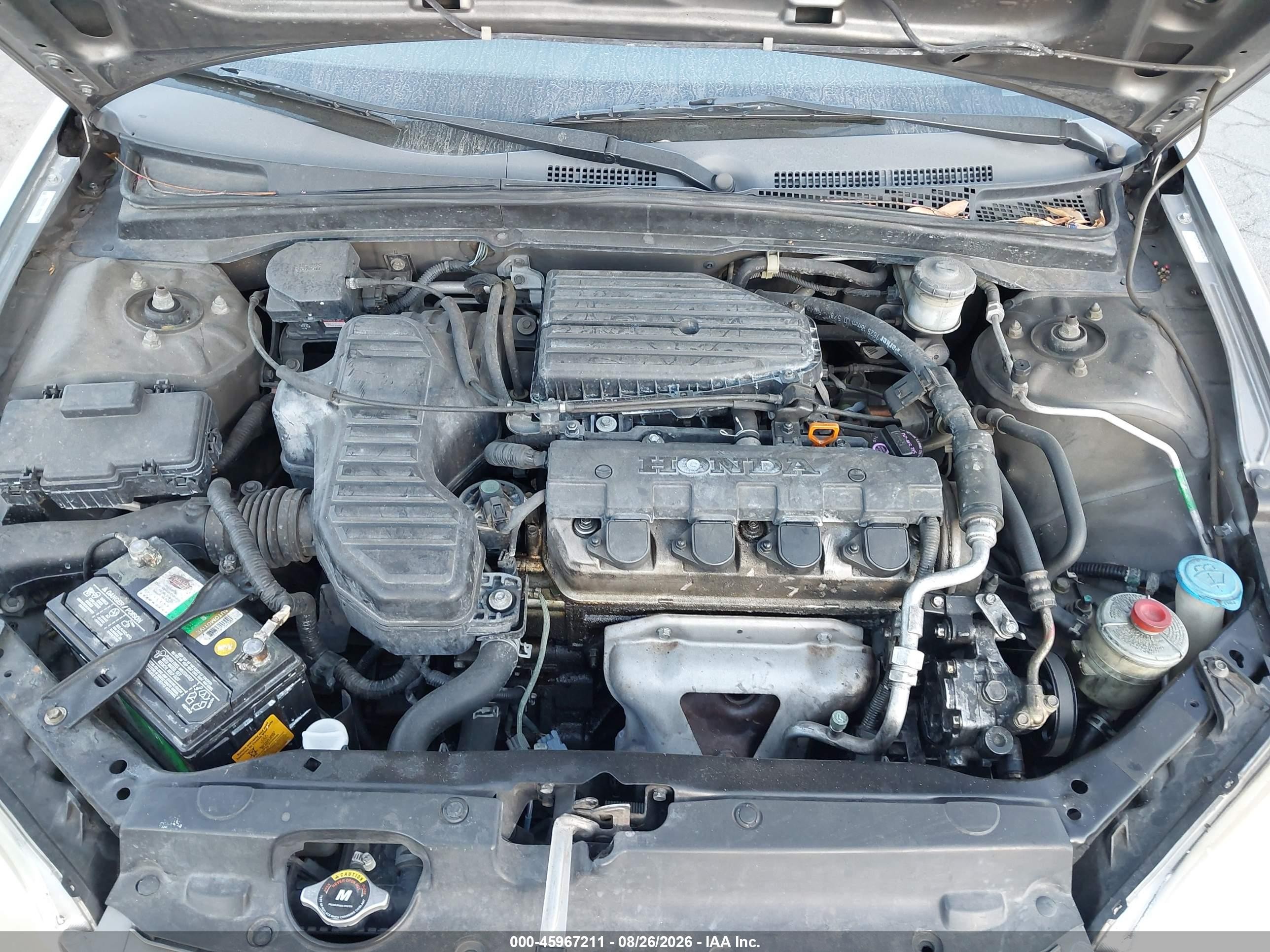 2005 Honda Civic Lx Gray vin: 2HGES16515H632289