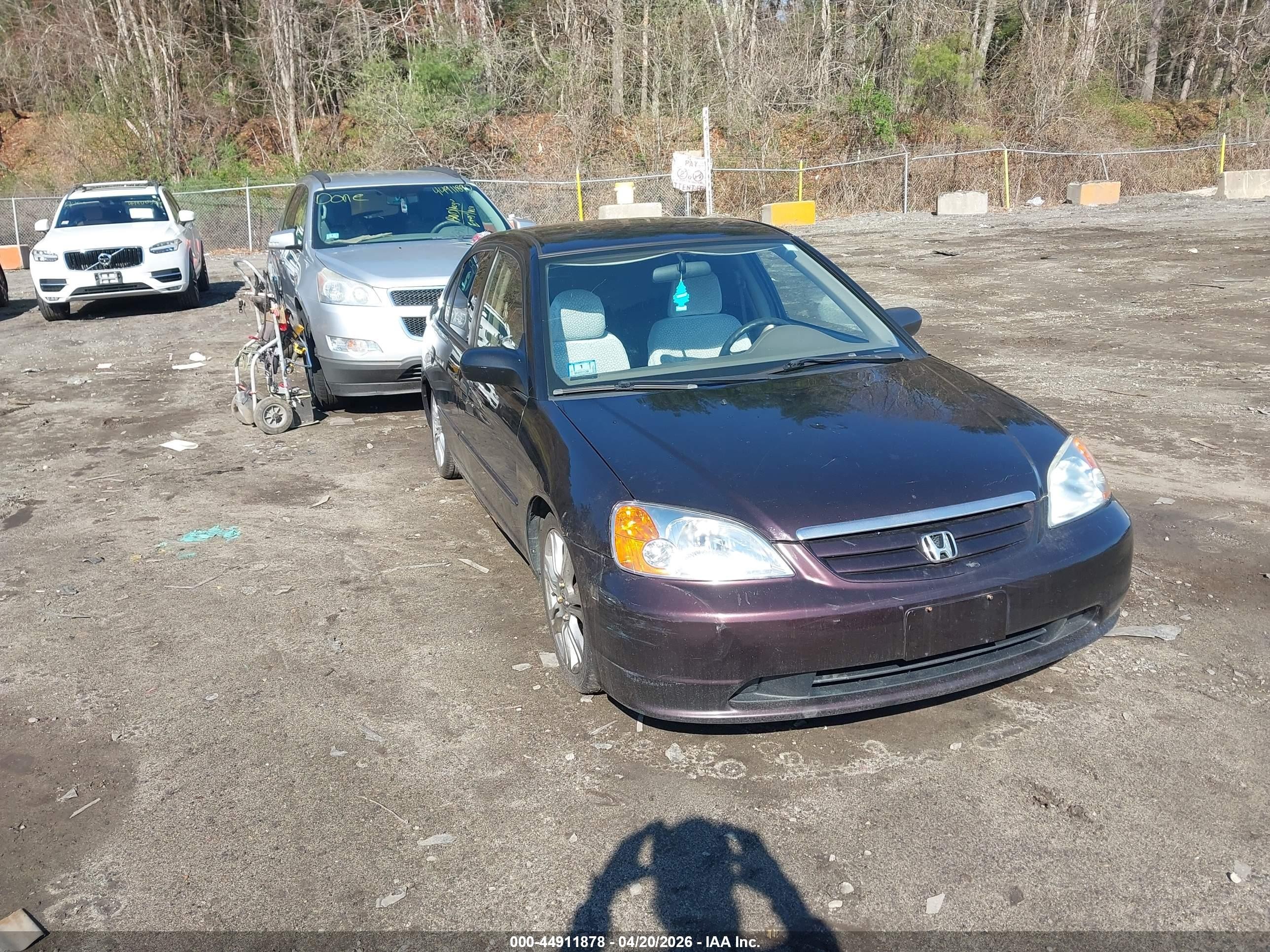 2001 Honda Civic Lx Purple vin: 2HGES16521H595571