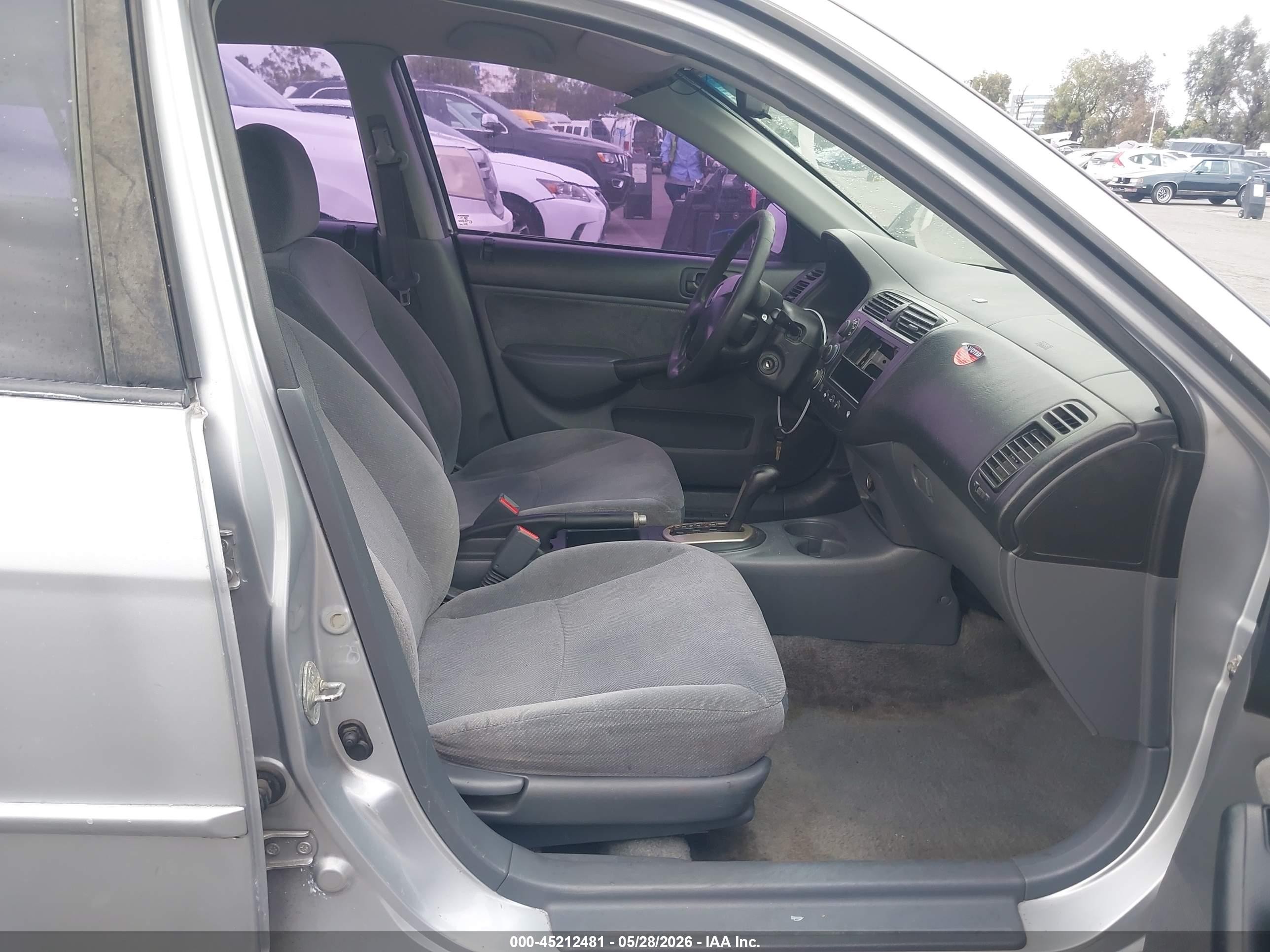 2001 Honda Civic Lx Silver vin: 2HGES16521H596252