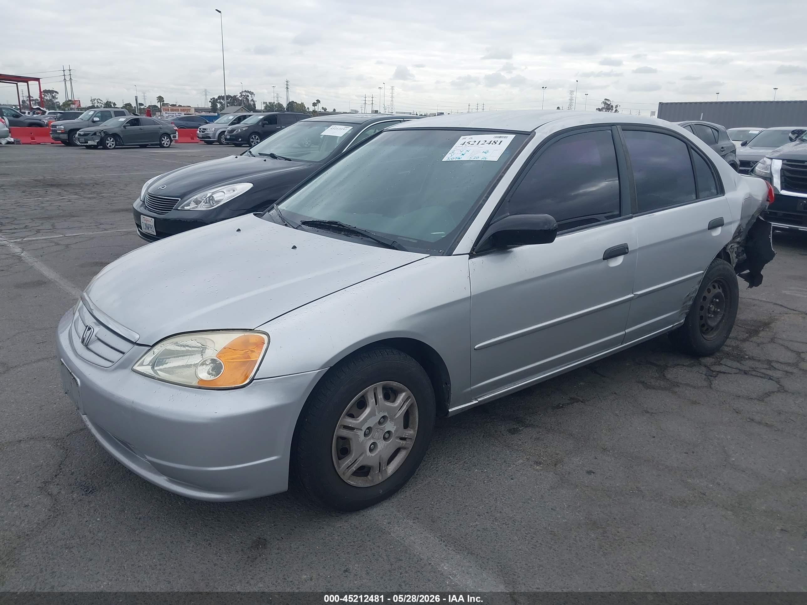 2001 Honda Civic Lx Silver vin: 2HGES16521H596252