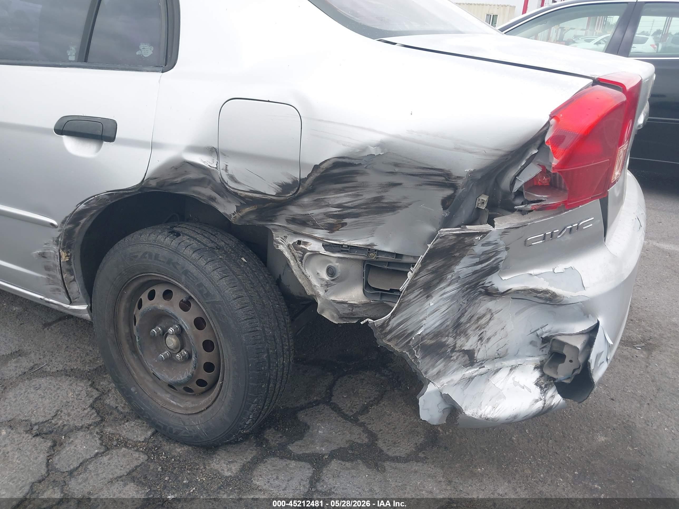 2001 Honda Civic Lx Silver vin: 2HGES16521H596252