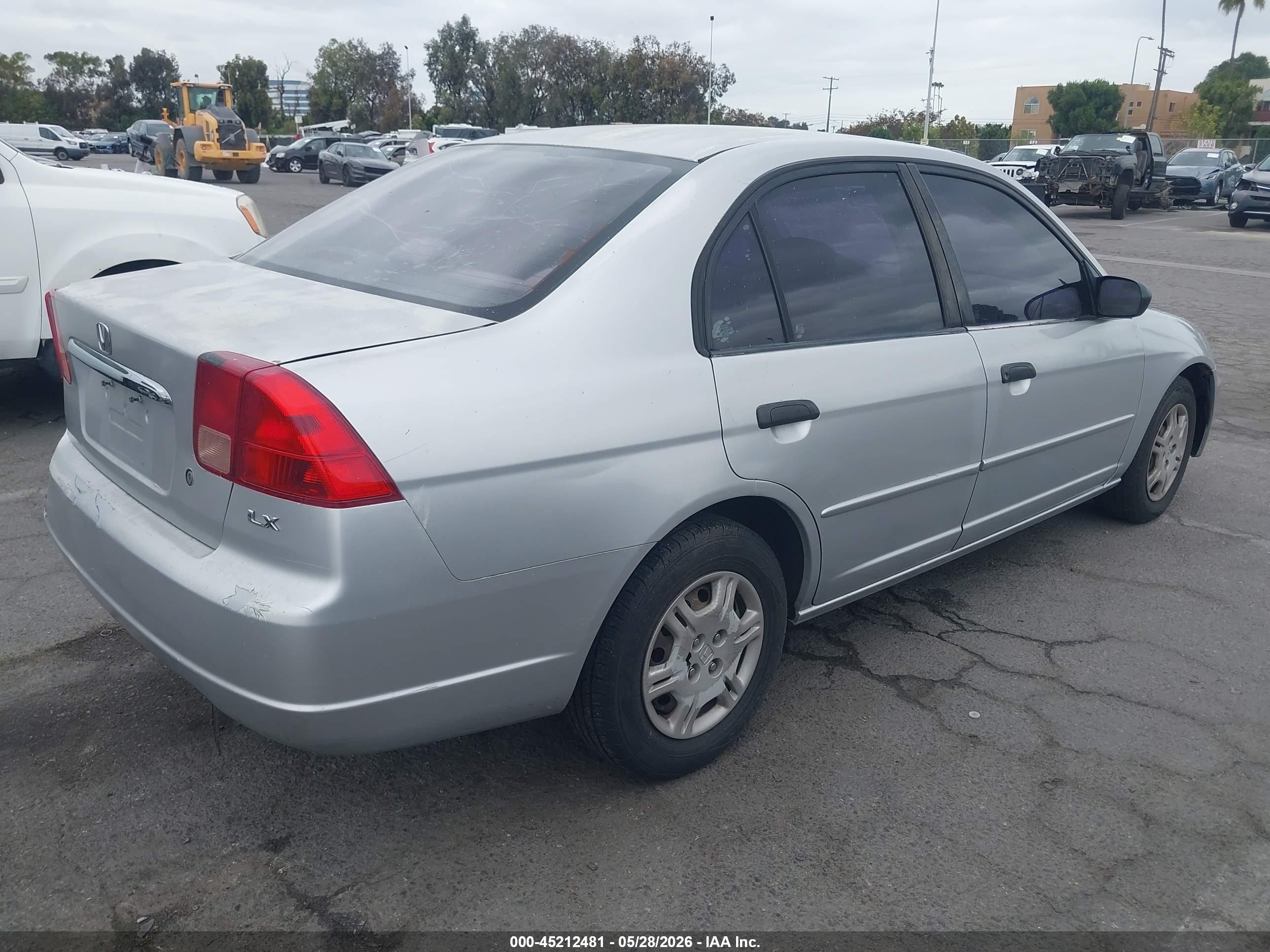 2001 Honda Civic Lx Silver vin: 2HGES16521H596252