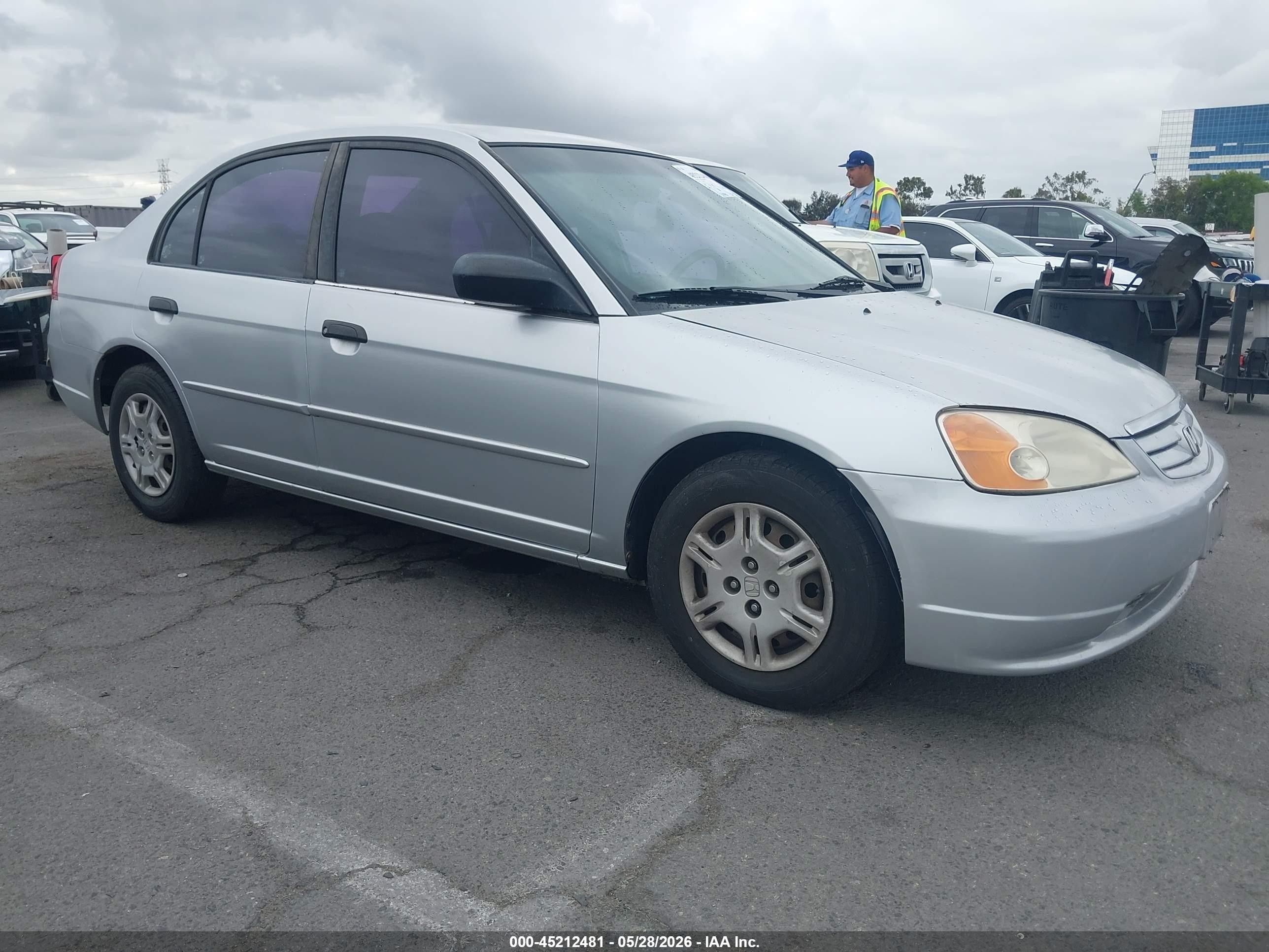 2001 Honda Civic Lx Silver vin: 2HGES16521H596252