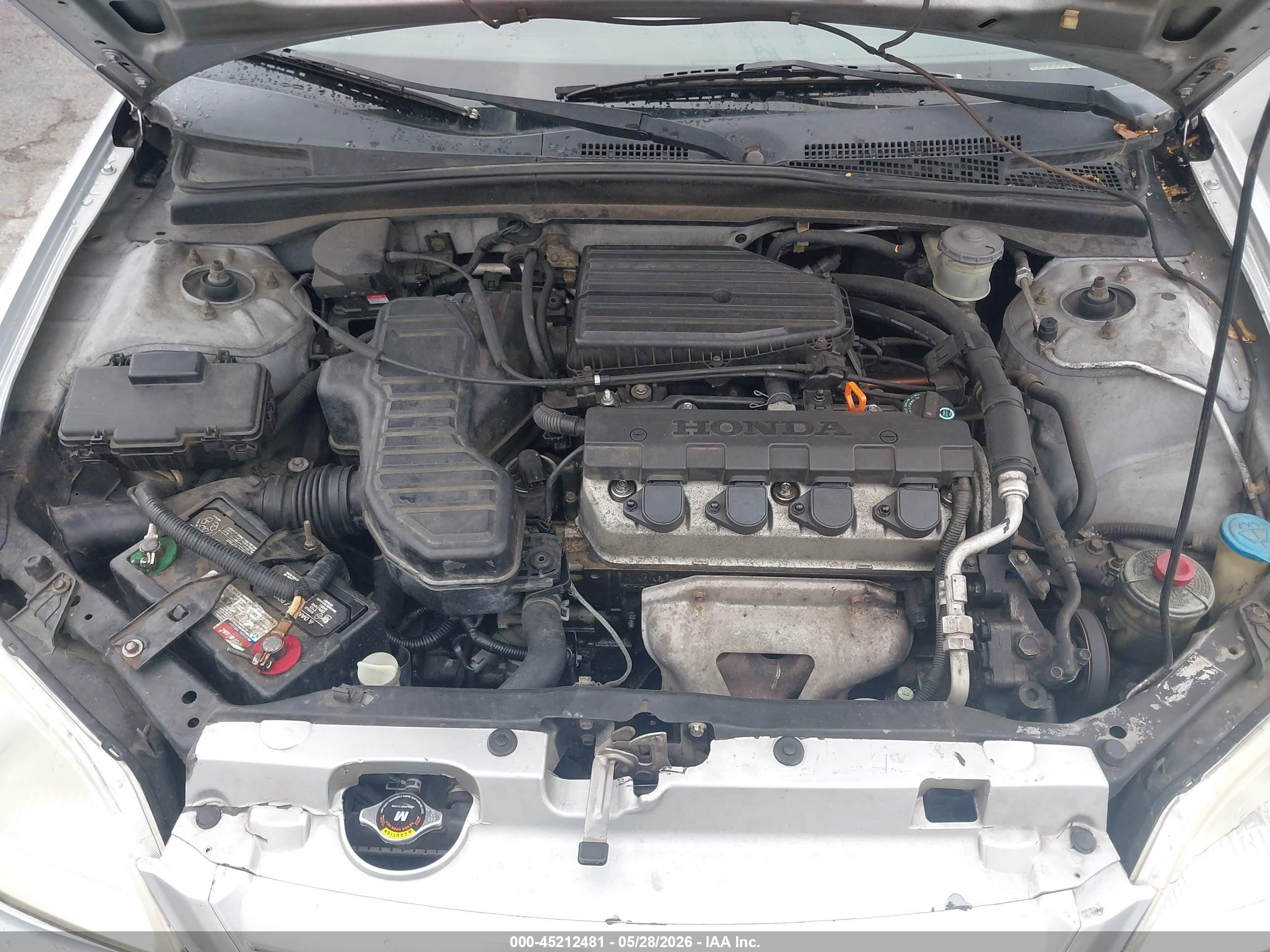 2001 Honda Civic Lx Silver vin: 2HGES16521H596252