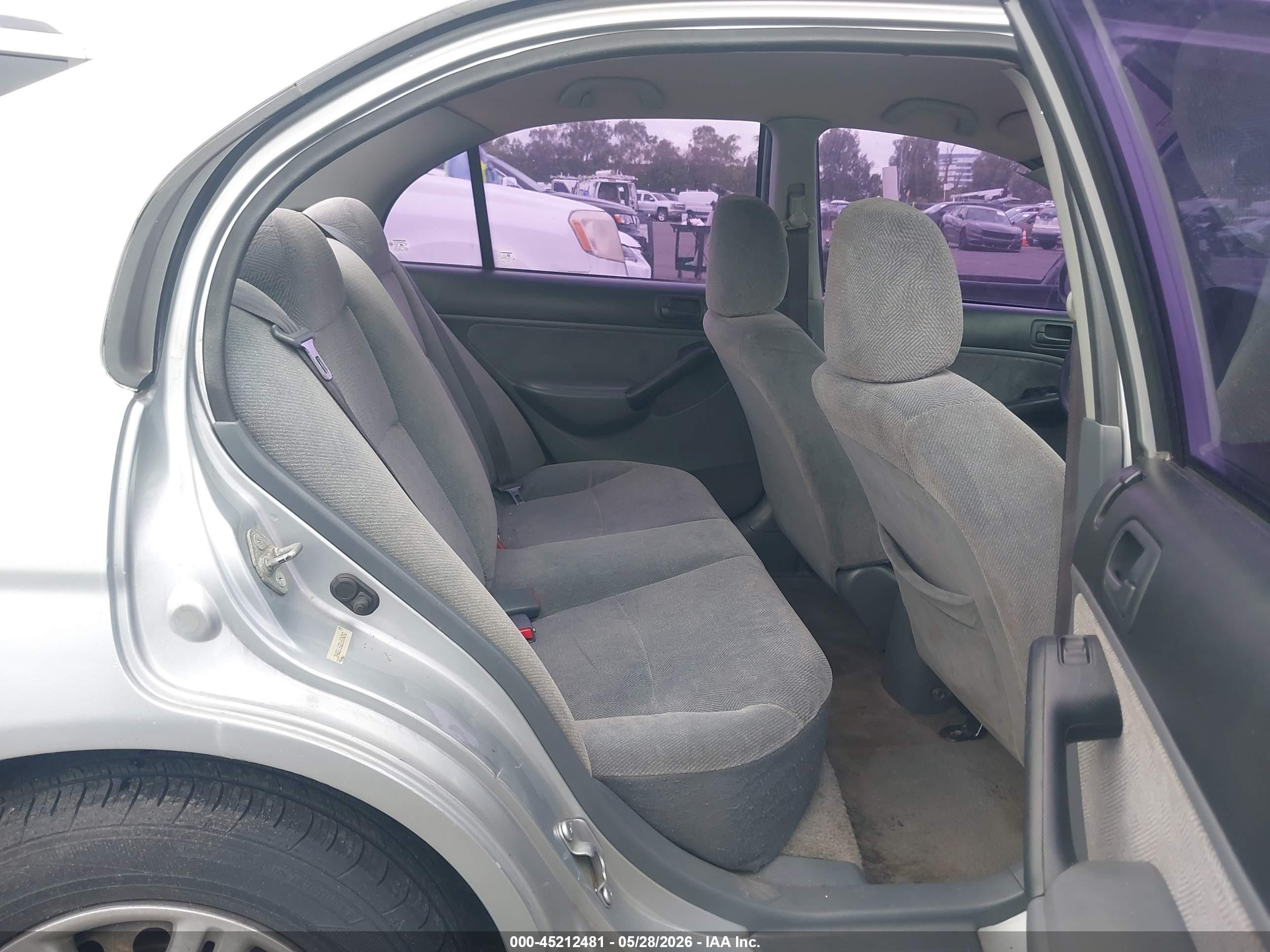 2001 Honda Civic Lx Silver vin: 2HGES16521H596252