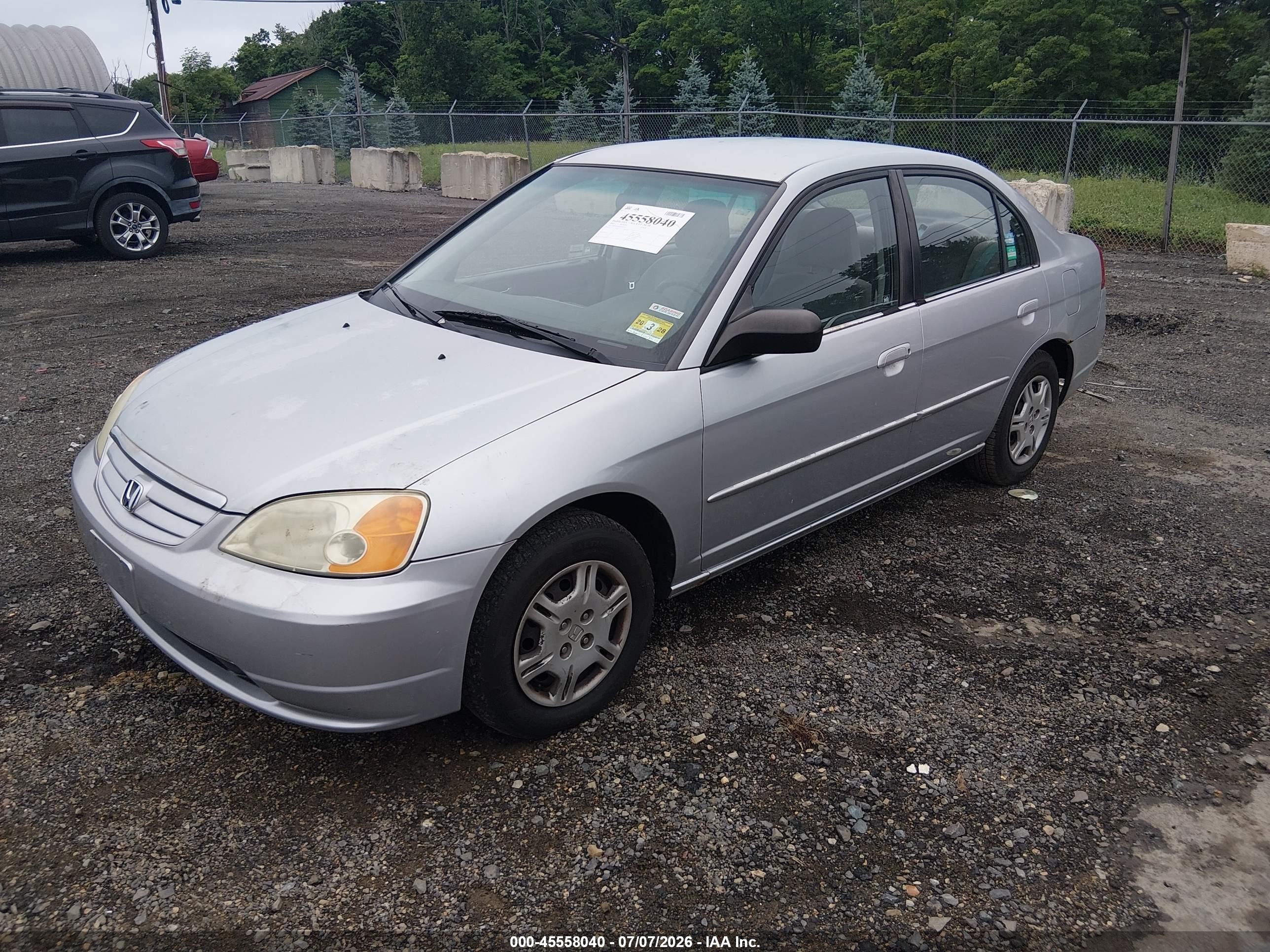 2002 Honda Civic Lx Silver vin: 2HGES16522H558716