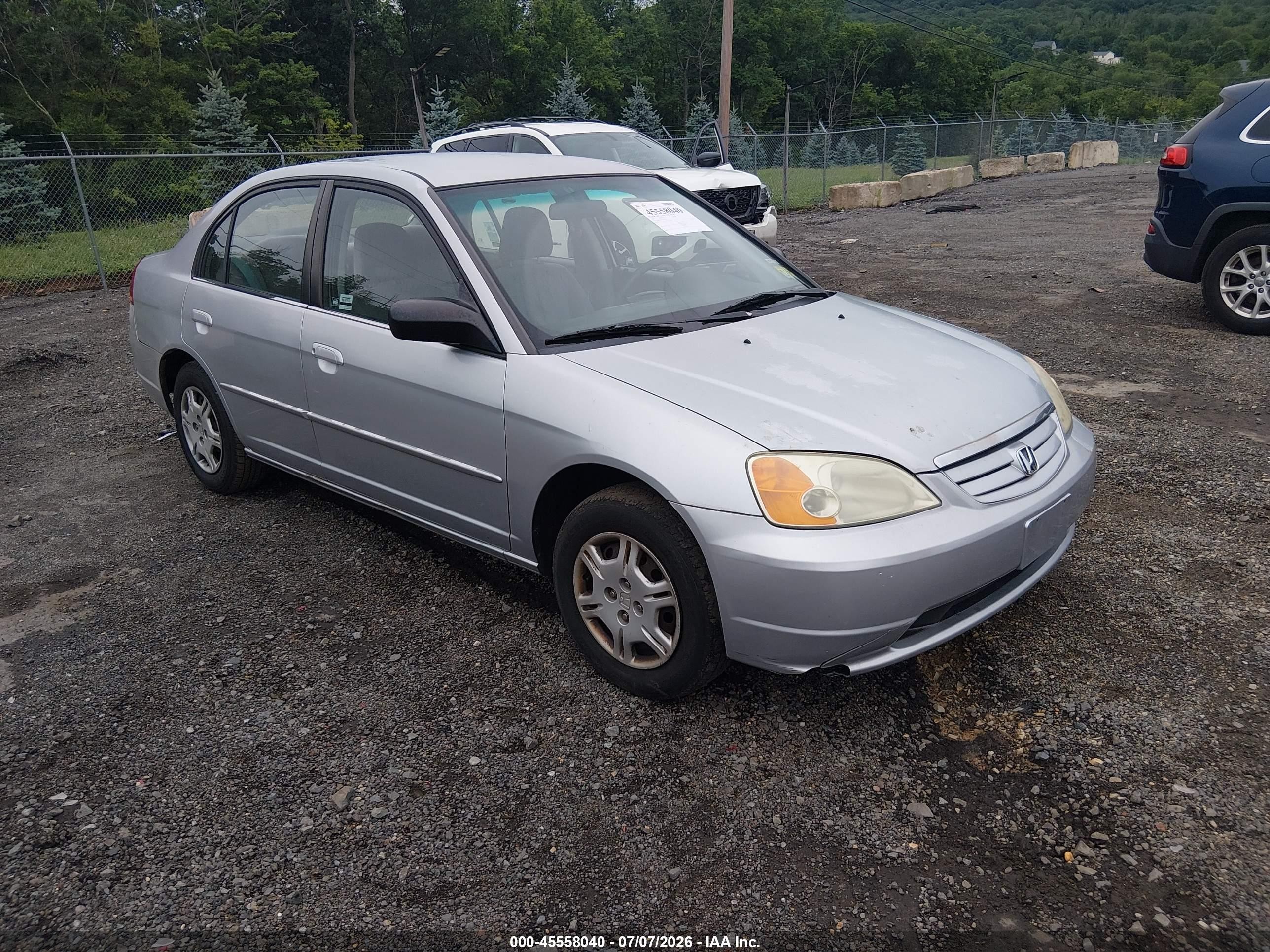 2002 Honda Civic Lx Silver vin: 2HGES16522H558716