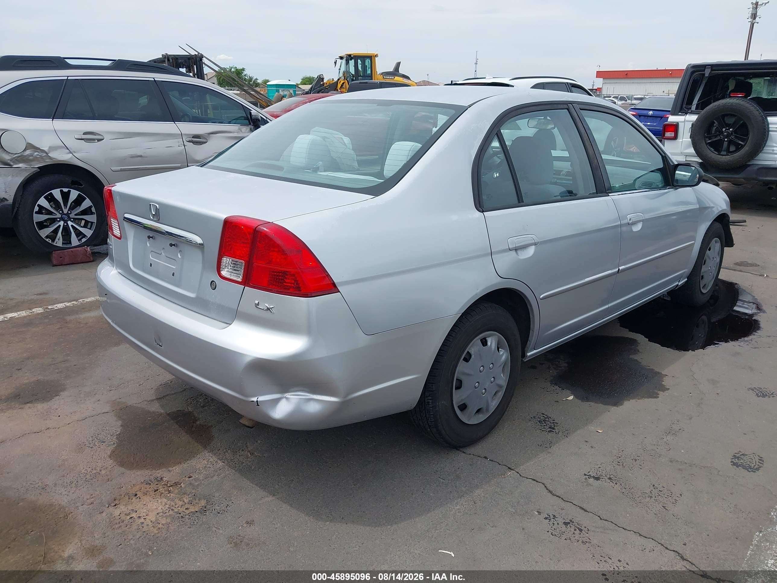 2003 Honda Civic Lx Silver vin: 2HGES16523H520291