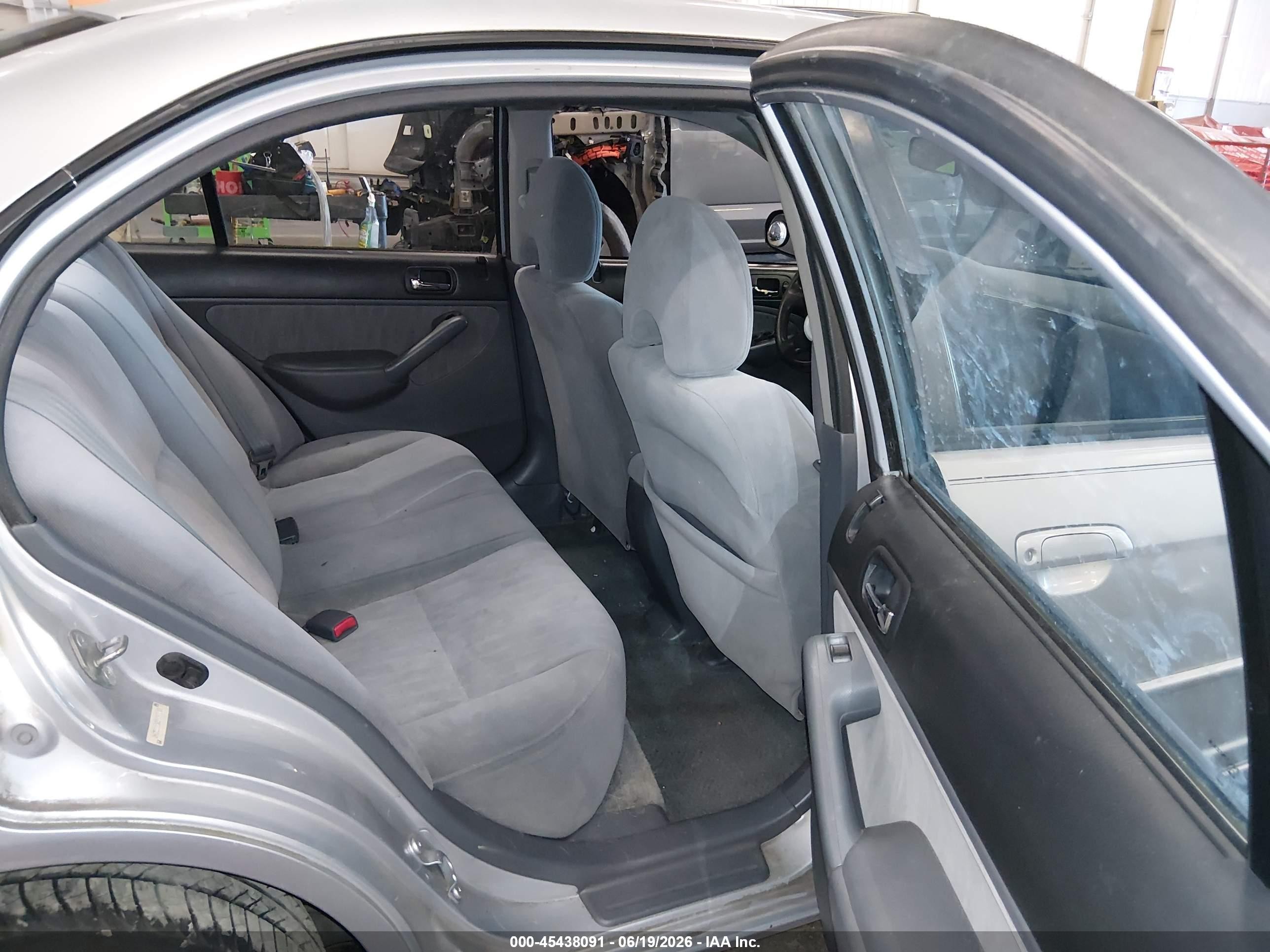 2003 Honda Civic Lx Silver vin: 2HGES16523H543103