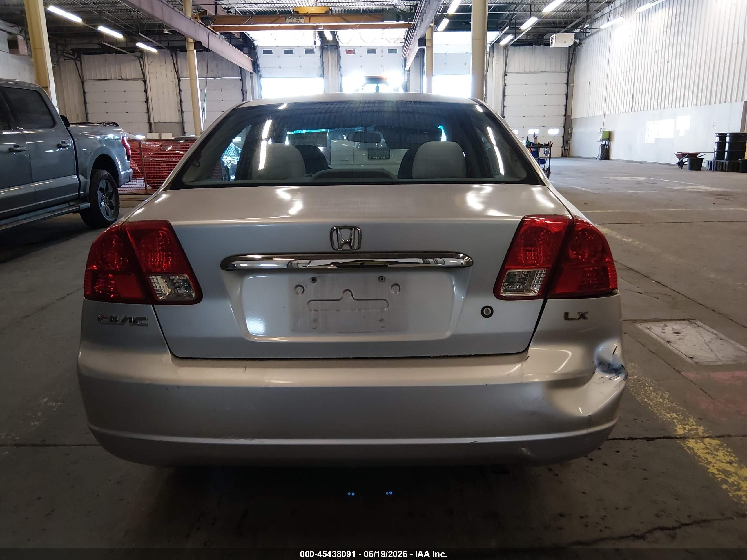 2003 Honda Civic Lx Silver vin: 2HGES16523H543103