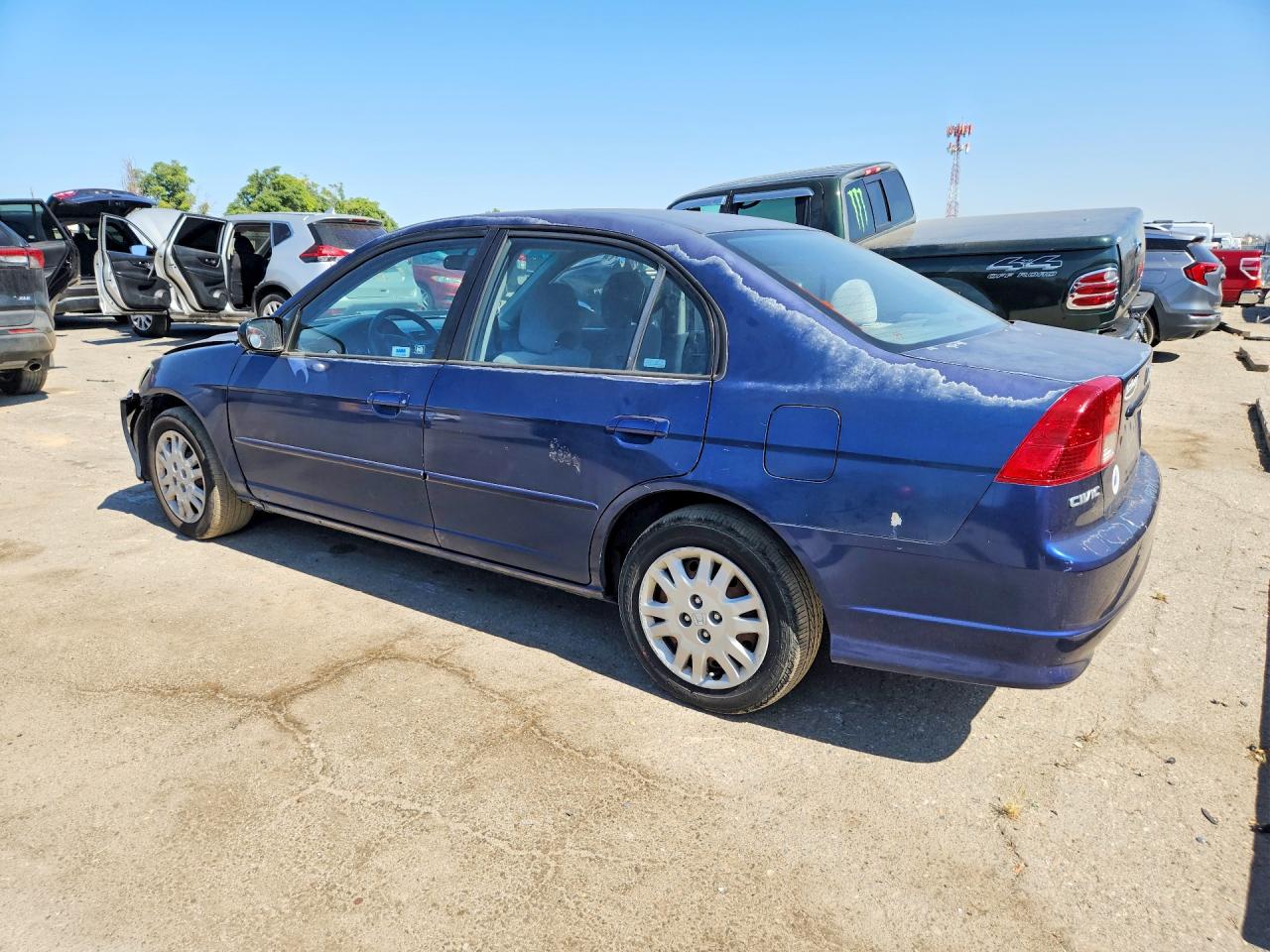2004 Honda Civic Lx Blue vin: 2HGES16524H557360