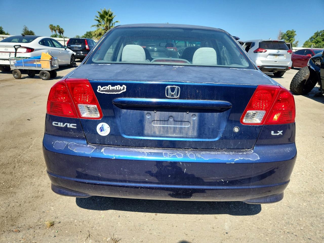 2004 Honda Civic Lx Blue vin: 2HGES16524H557360