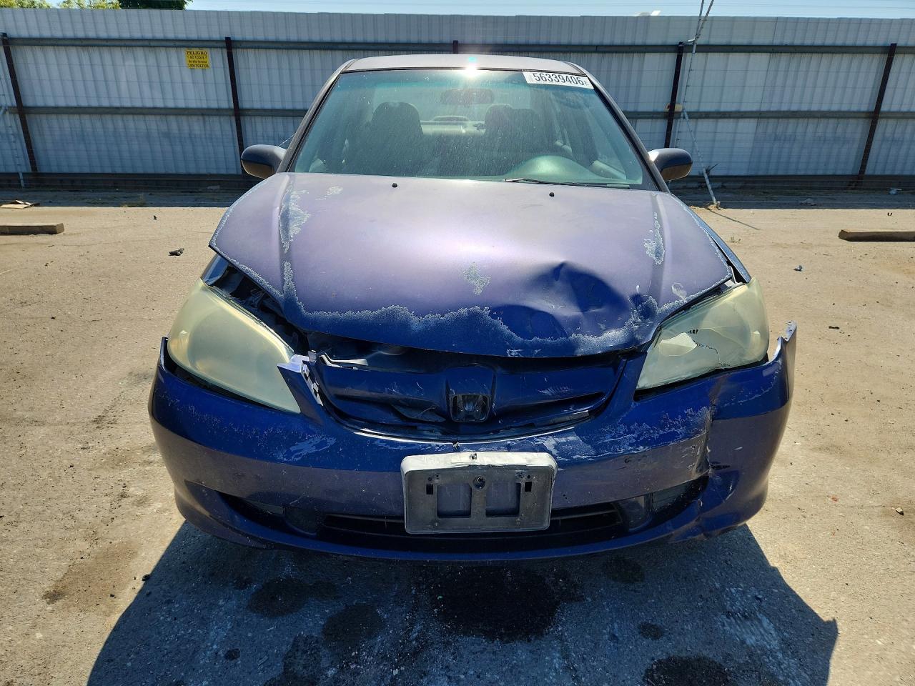 2004 Honda Civic Lx Blue vin: 2HGES16524H557360