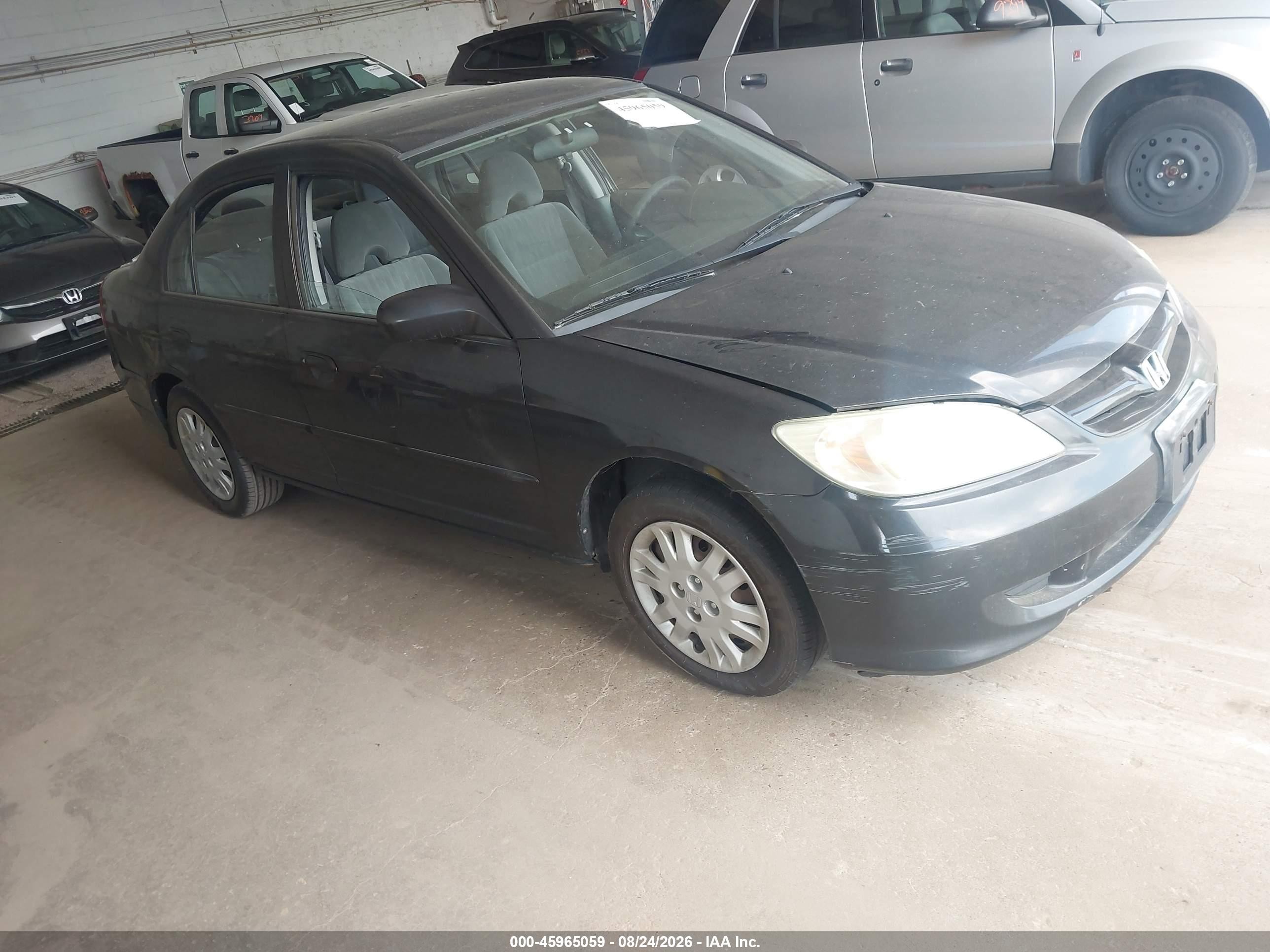 2004 Honda Civic Lx Gray vin: 2HGES16524H591993