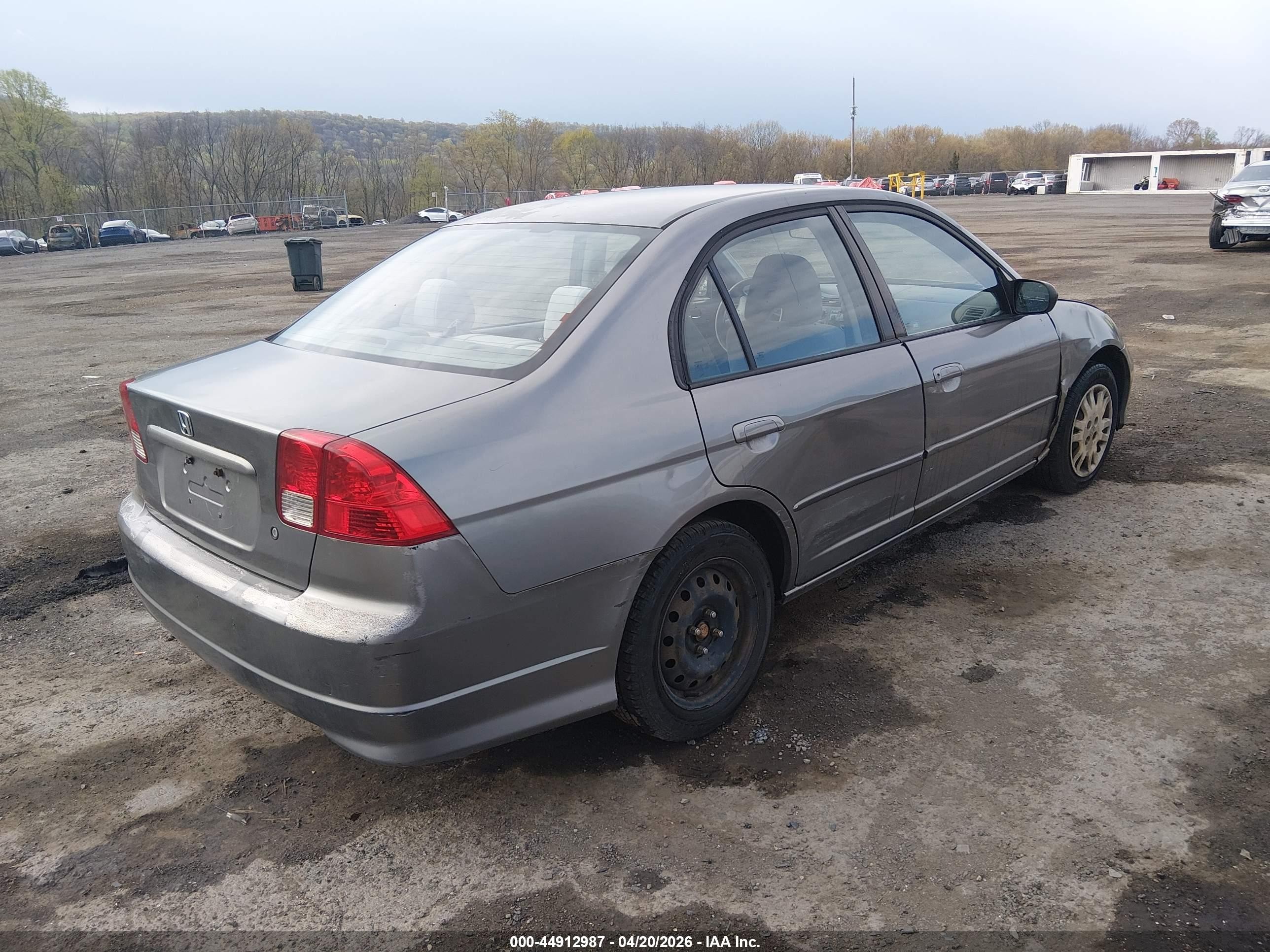 2004 Honda Civic Lx Gray vin: 2HGES16524H599236