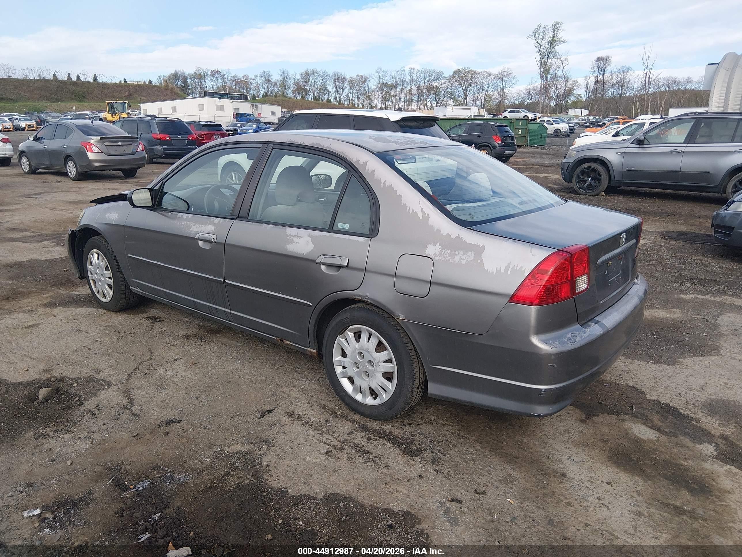 2004 Honda Civic Lx Gray vin: 2HGES16524H599236
