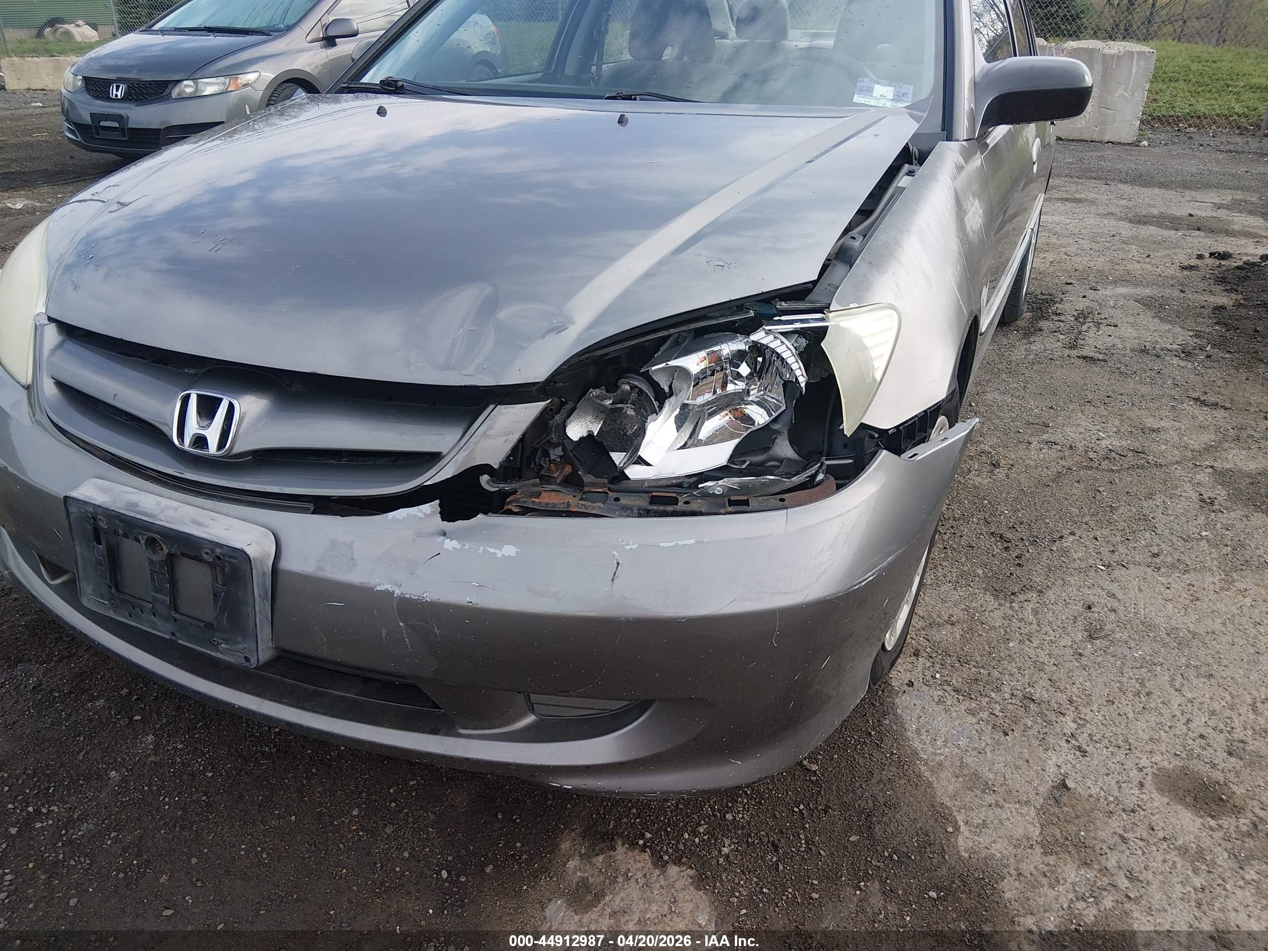 2004 Honda Civic Lx Gray vin: 2HGES16524H599236