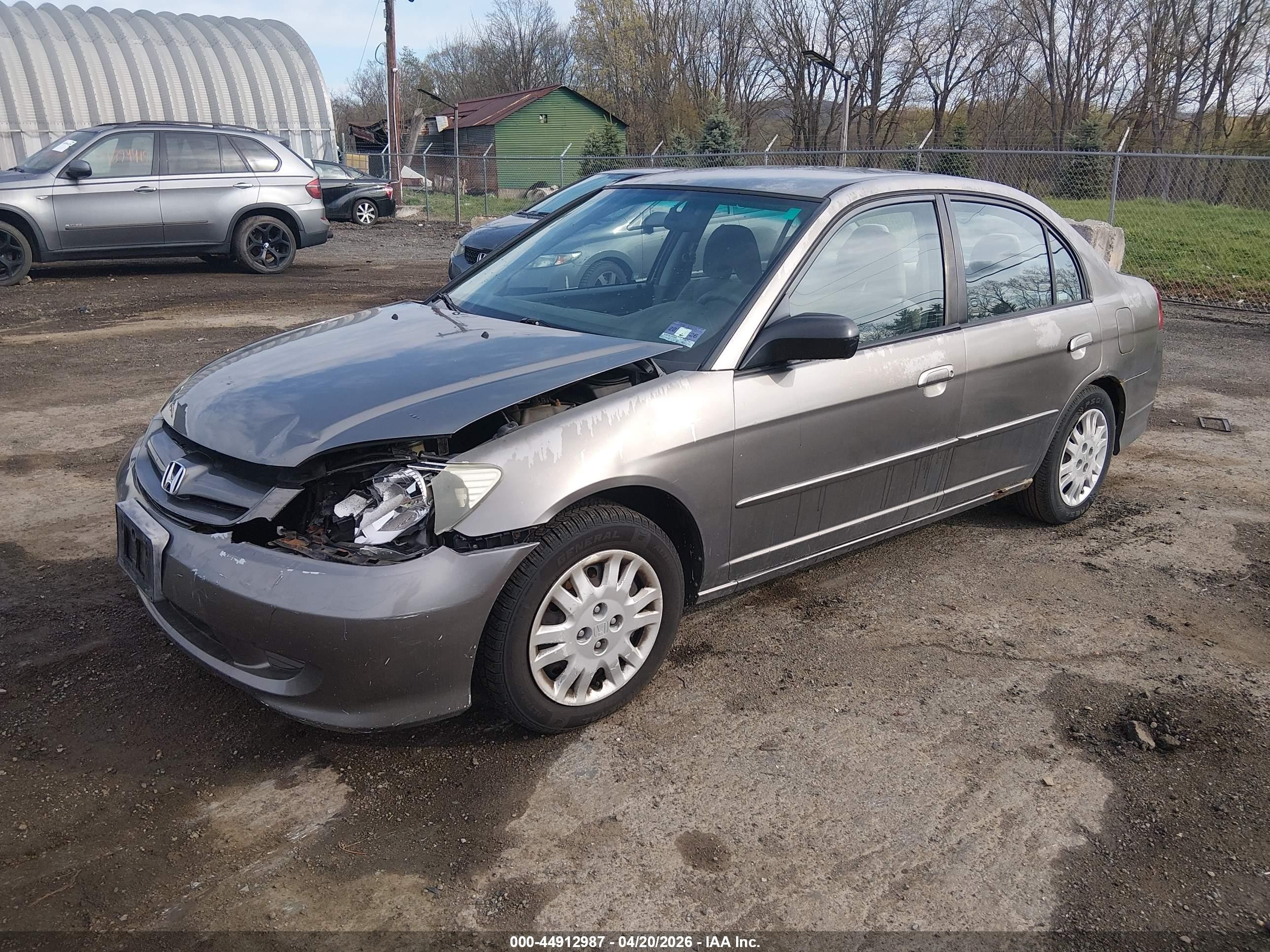2004 Honda Civic Lx Gray vin: 2HGES16524H599236