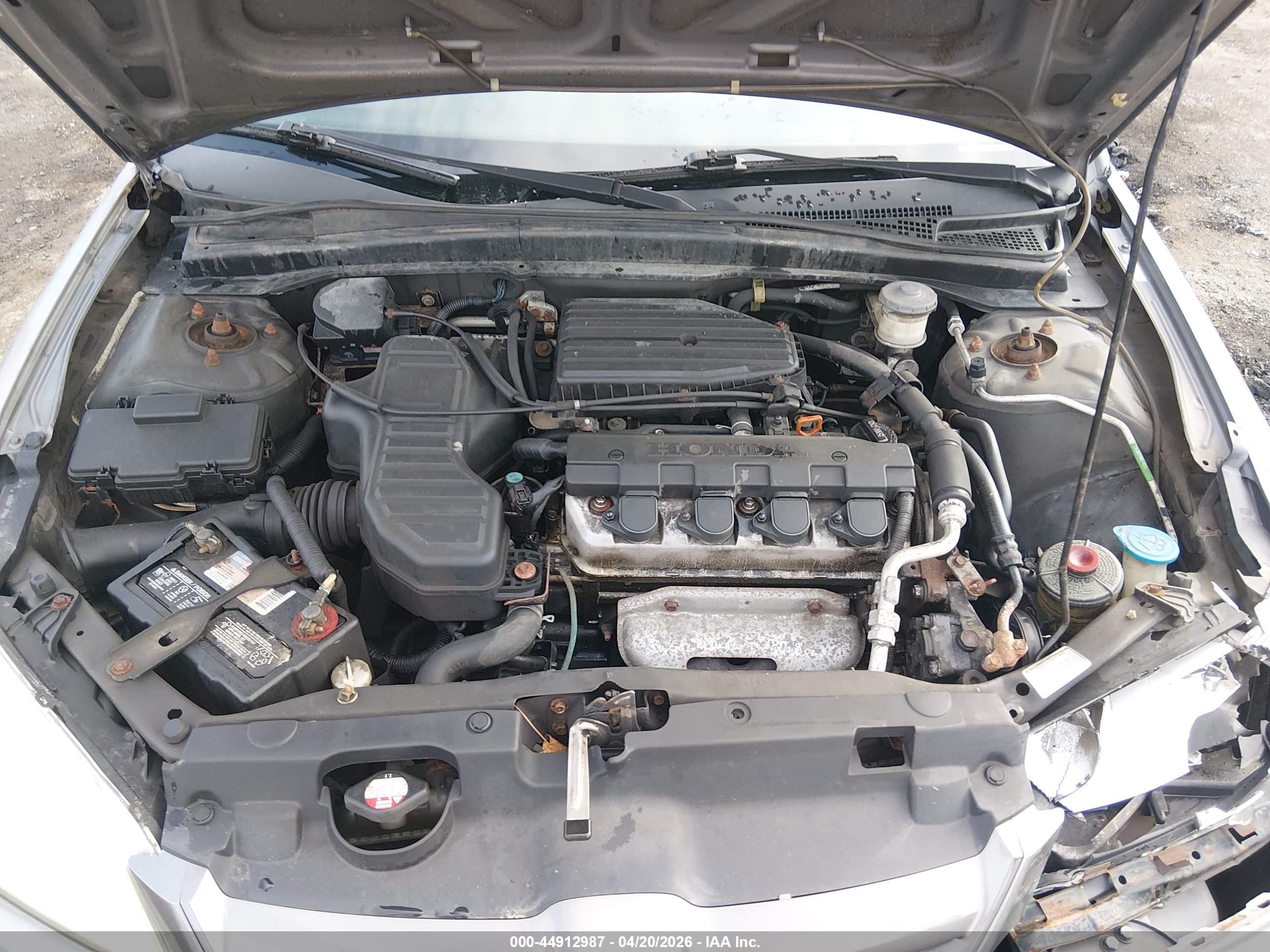 2004 Honda Civic Lx Gray vin: 2HGES16524H599236