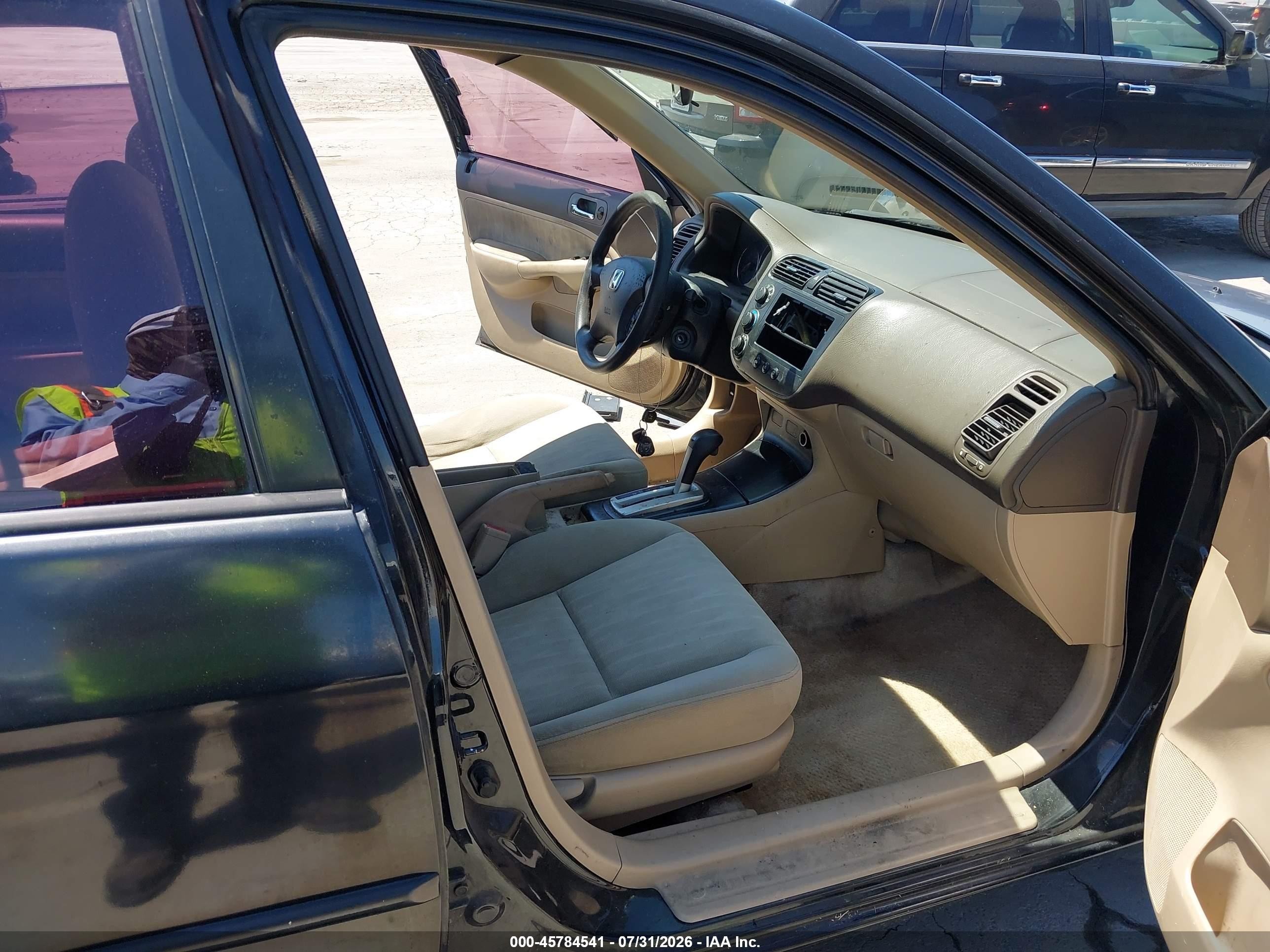 2004 Honda Civic Lx Black vin: 2HGES16524H612700