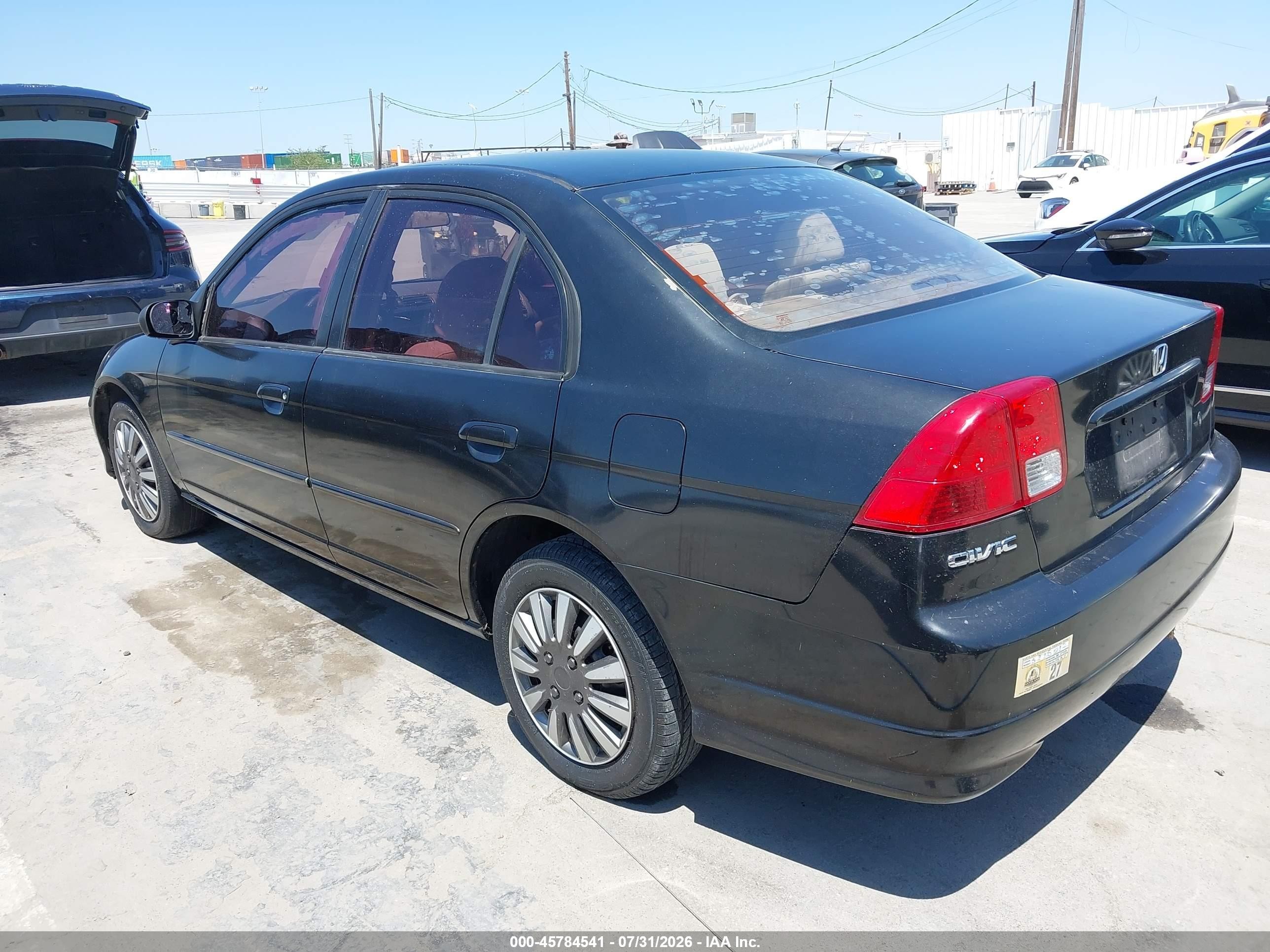 2004 Honda Civic Lx Black vin: 2HGES16524H612700