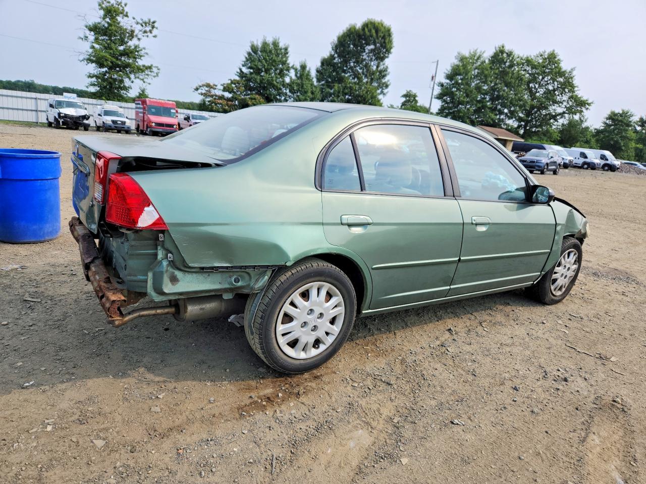 2004 Honda Civic Lx Green vin: 2HGES16524H635345