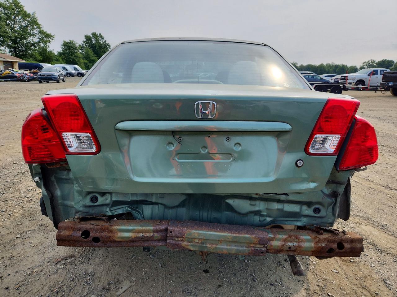 2004 Honda Civic Lx Green vin: 2HGES16524H635345