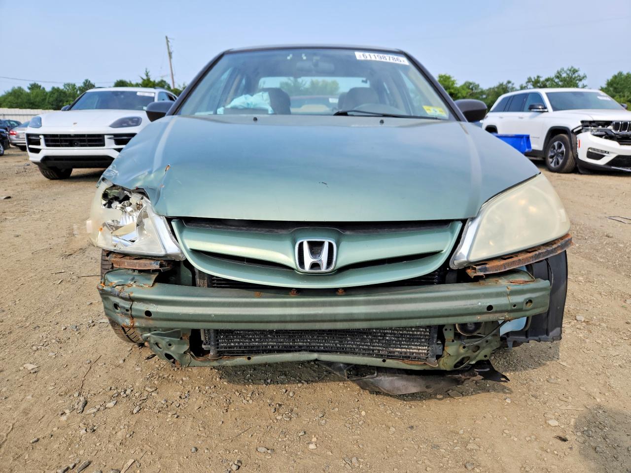 2004 Honda Civic Lx Green vin: 2HGES16524H635345