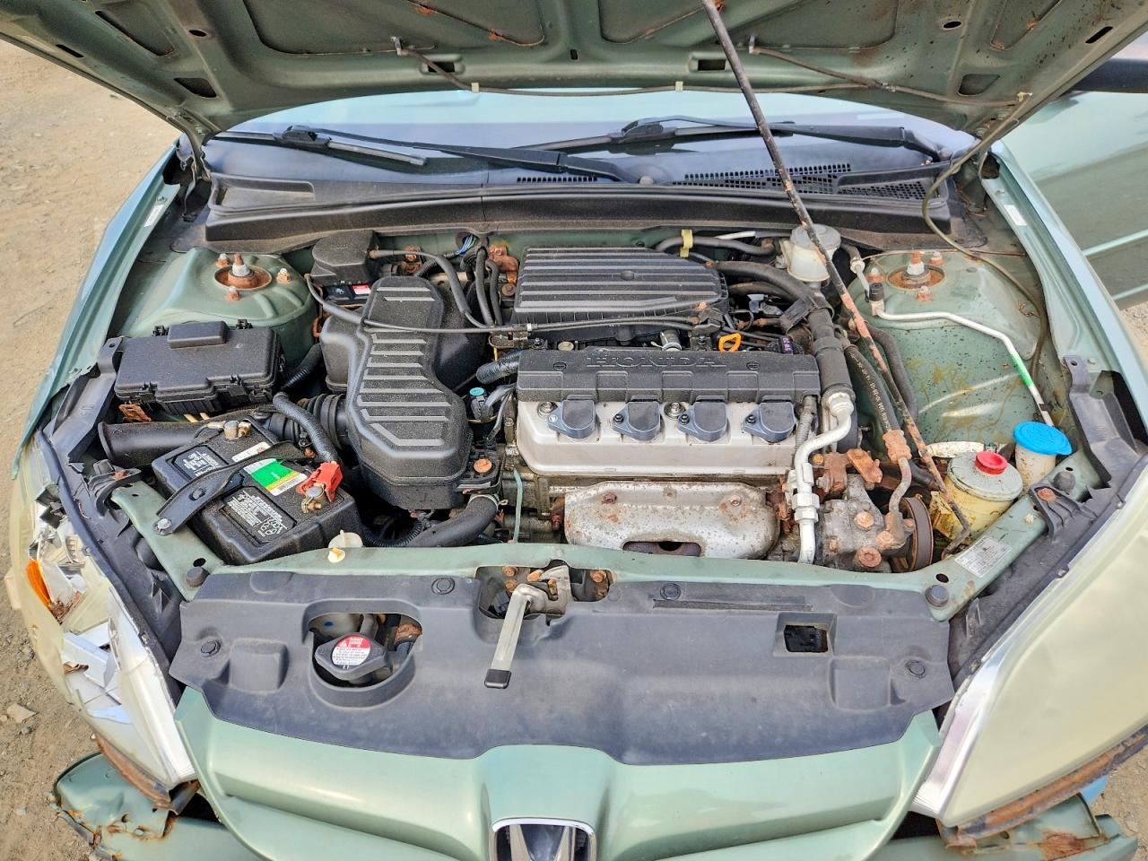 2004 Honda Civic Lx Green vin: 2HGES16524H635345