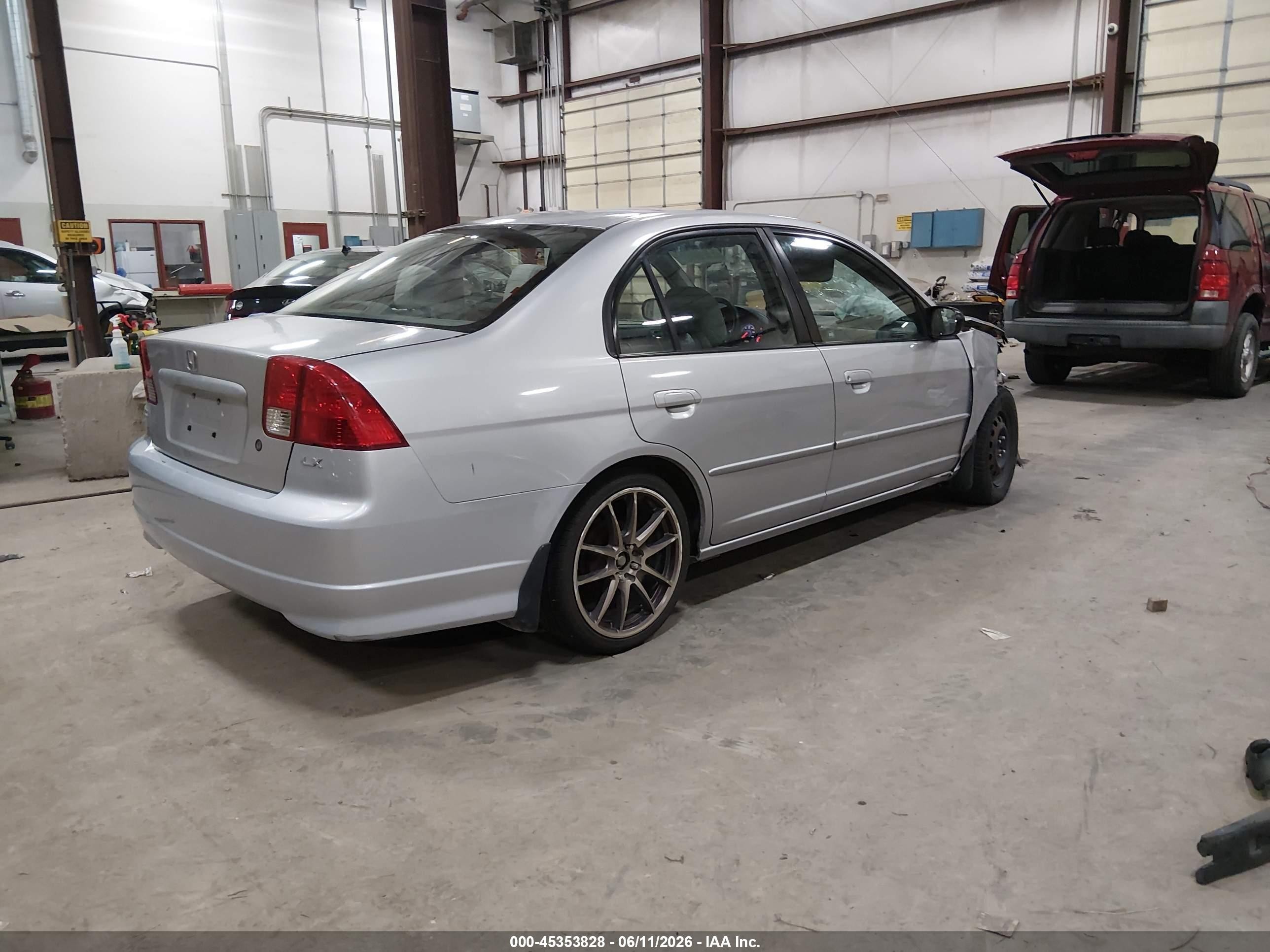 2005 Honda Civic Lx Silver vin: 2HGES16525H534291