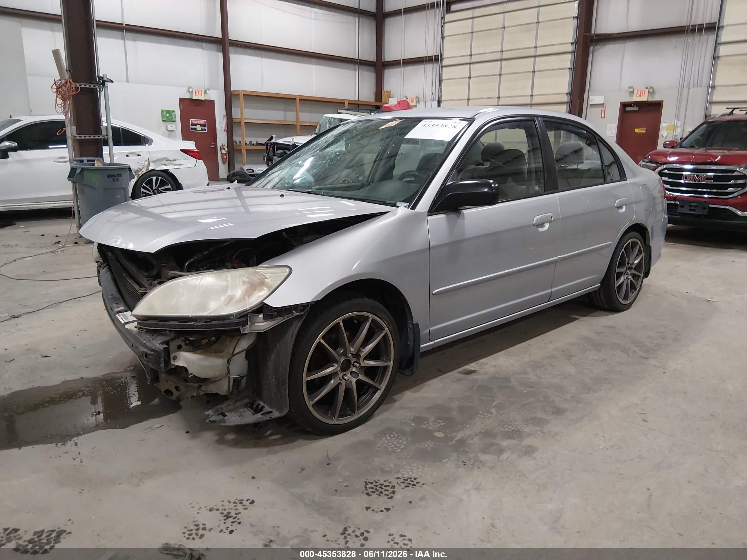 2005 Honda Civic Lx Silver vin: 2HGES16525H534291