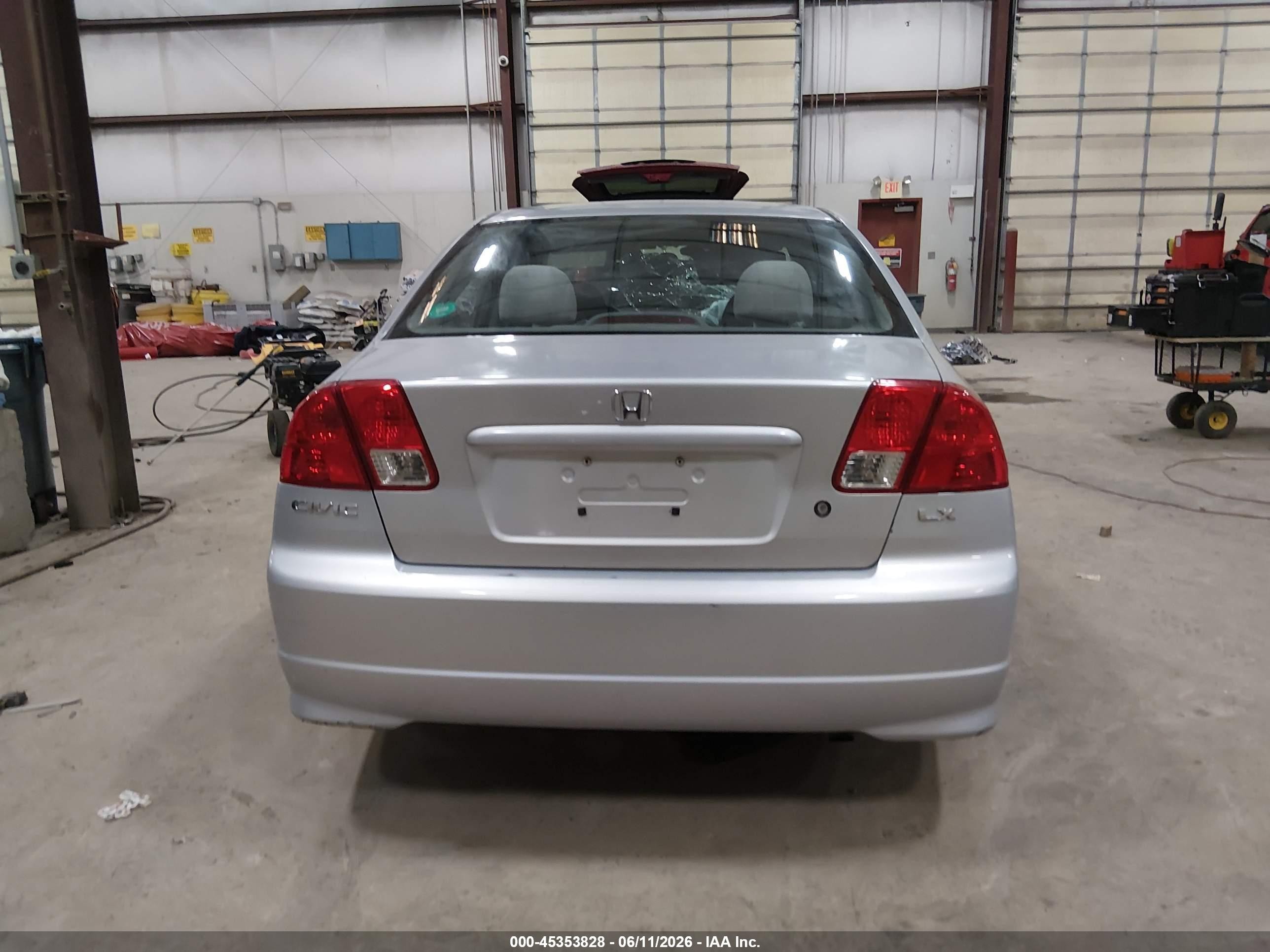 2005 Honda Civic Lx Silver vin: 2HGES16525H534291