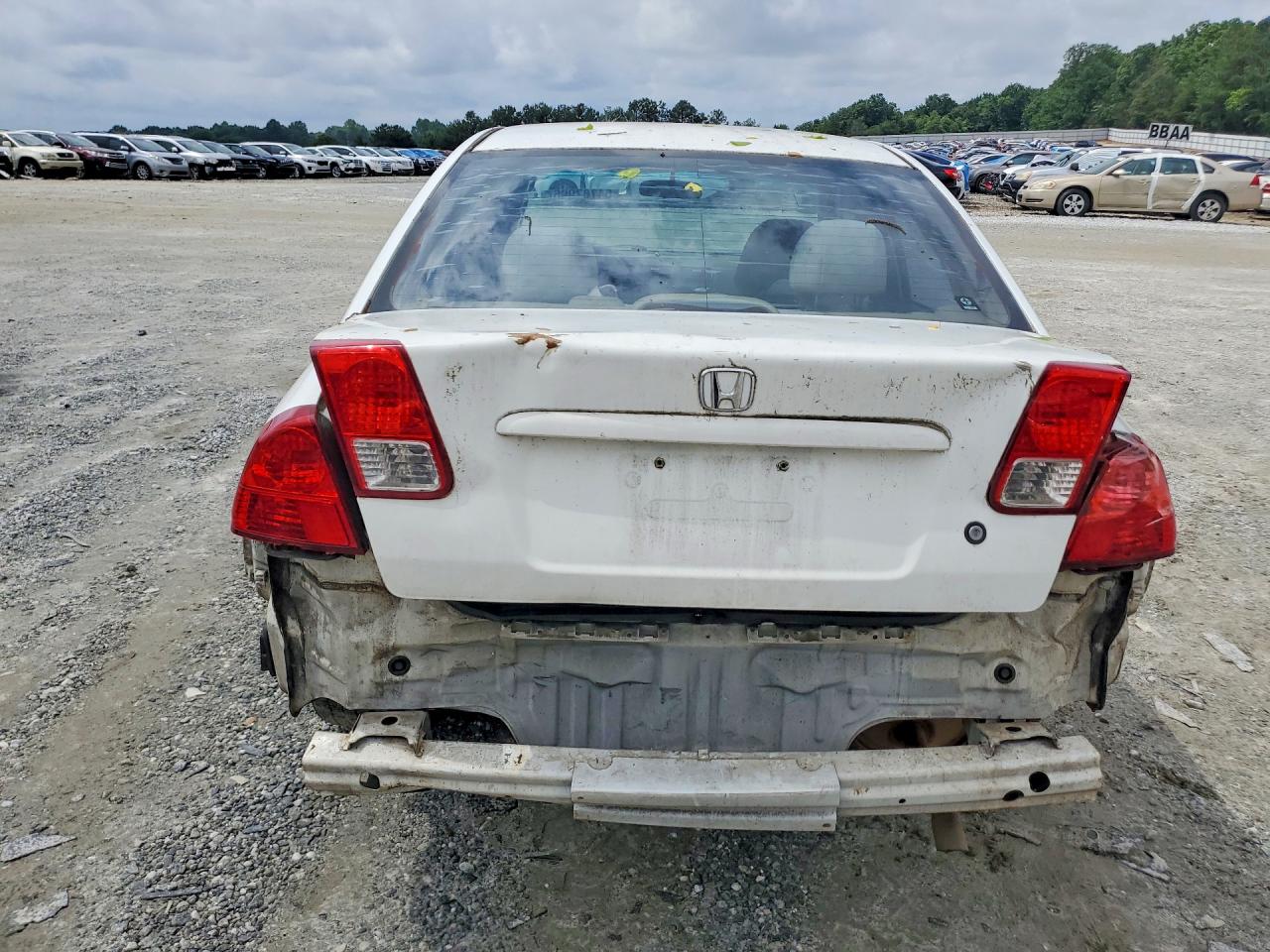 2005 Honda Civic Lx White vin: 2HGES16525H536803