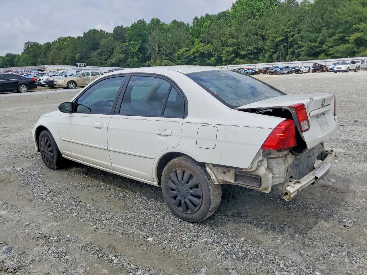 2005 Honda Civic Lx White vin: 2HGES16525H536803