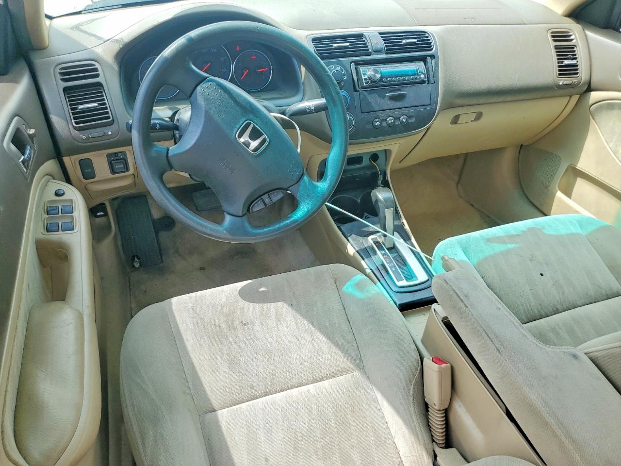 2005 Honda Civic Lx White vin: 2HGES16525H536803