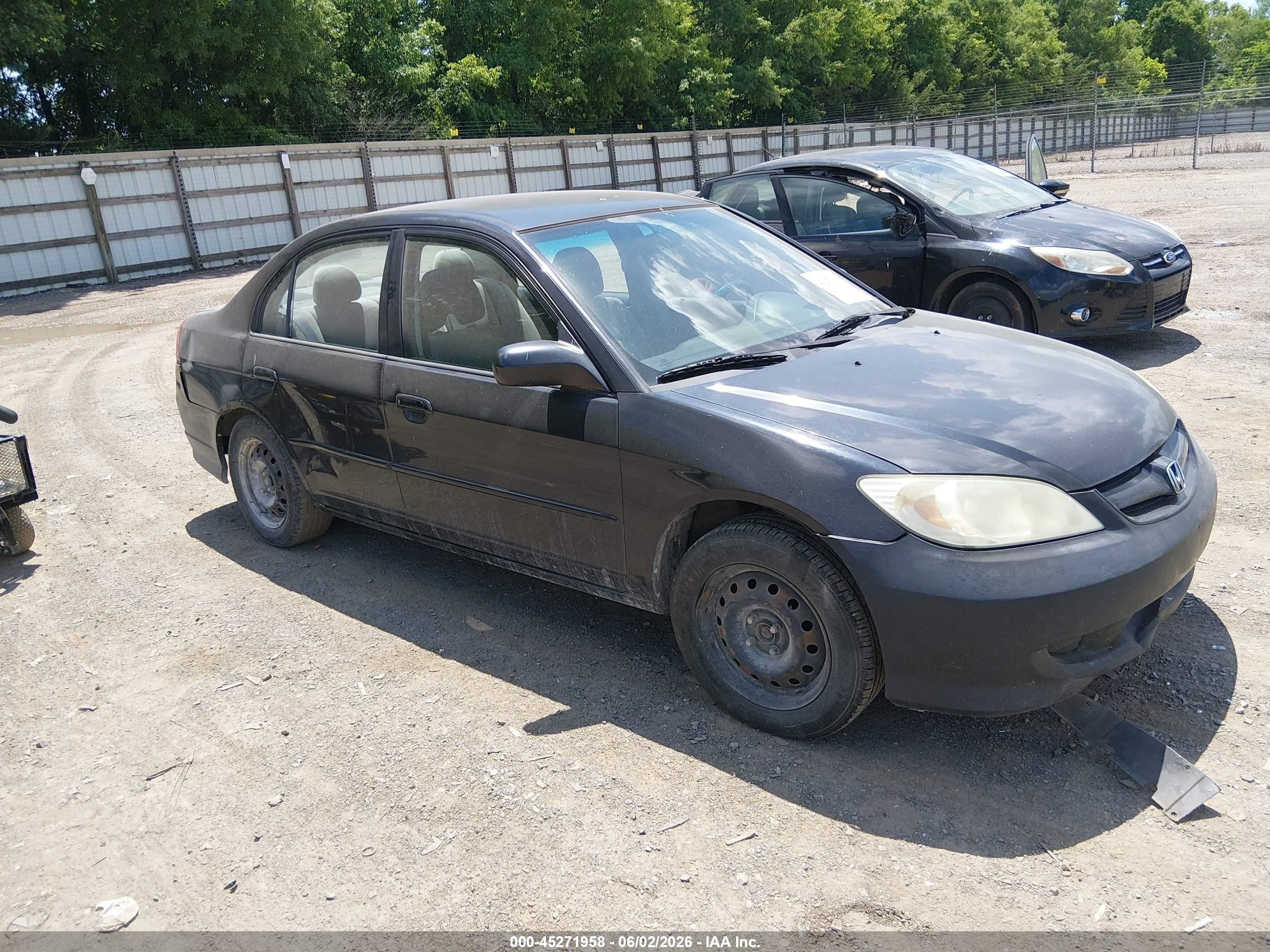 2005 Honda Civic Lx Black vin: 2HGES16525H556193
