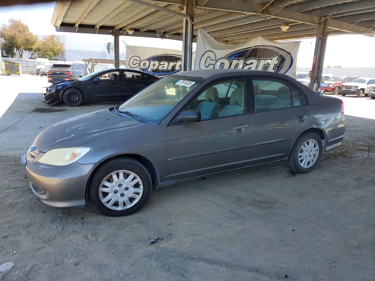 2005 Honda Civic Lx Серый vin: 2HGES16525H592479