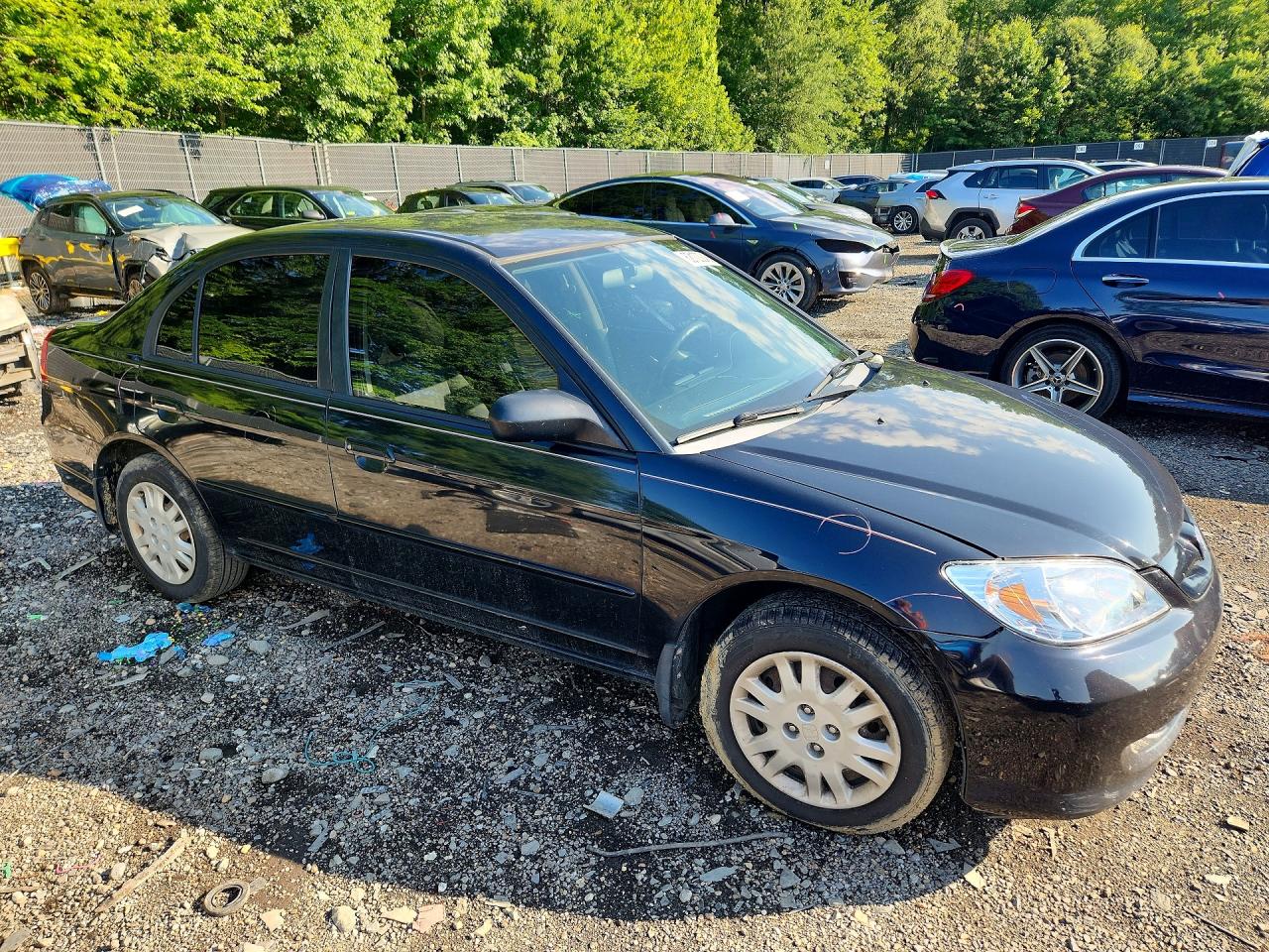 2005 Honda Civic Lx Черный vin: 2HGES16525H626002