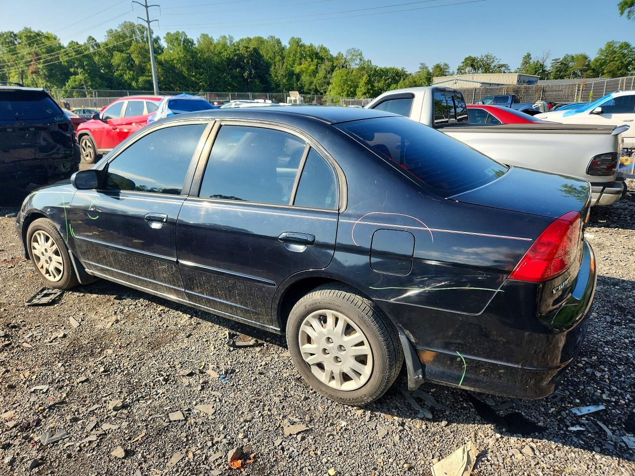 2005 Honda Civic Lx Черный vin: 2HGES16525H626002