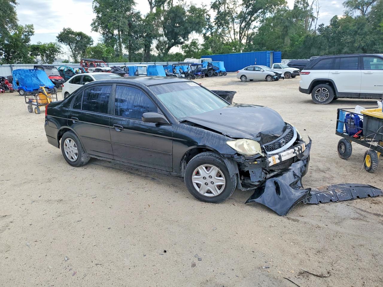 2005 Honda Civic Lx Черный vin: 2HGES16525H626548