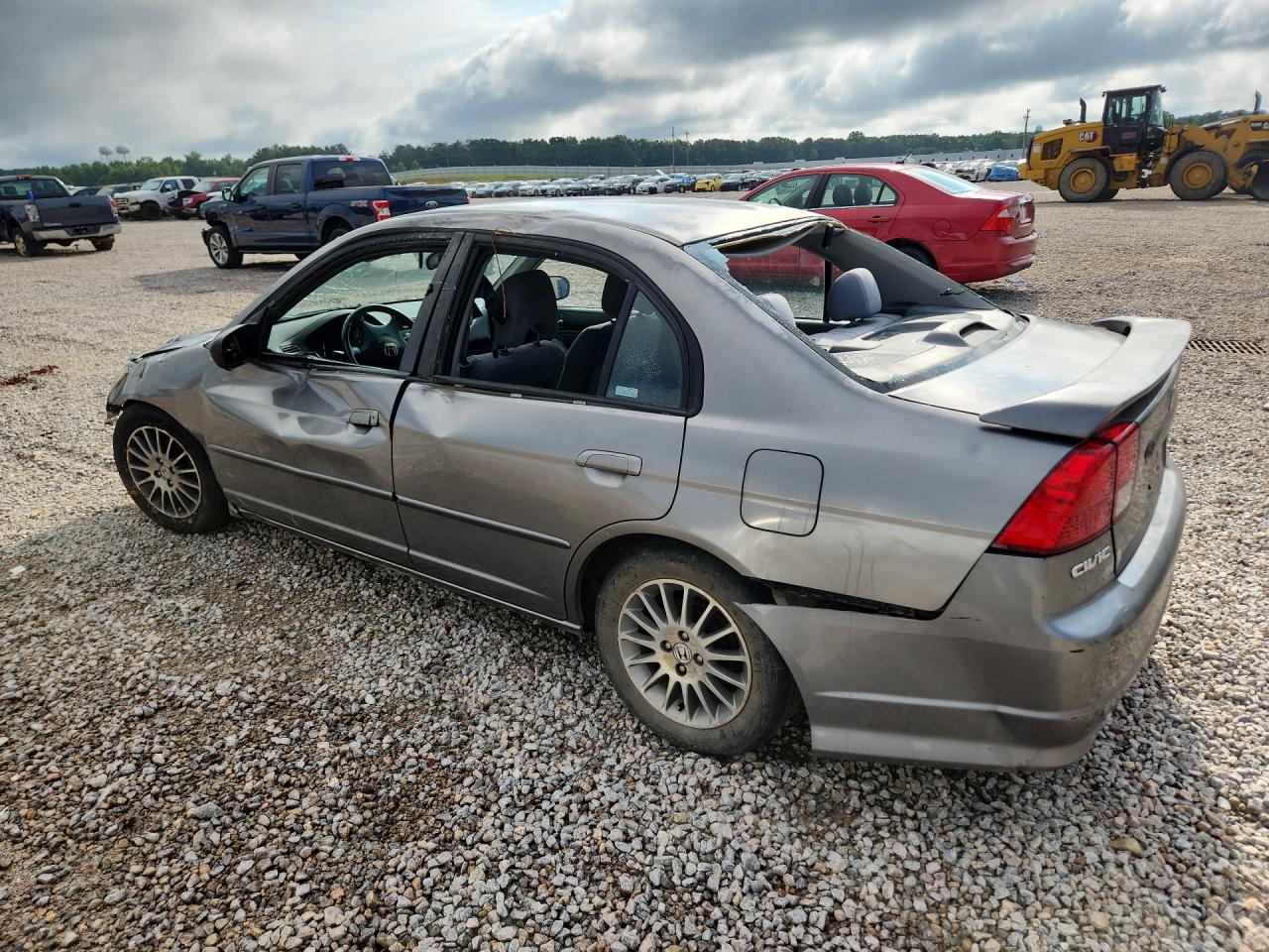 2005 Honda Civic Lx Gray vin: 2HGES16525H631202