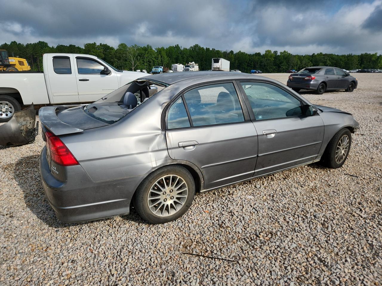 2005 Honda Civic Lx Gray vin: 2HGES16525H631202