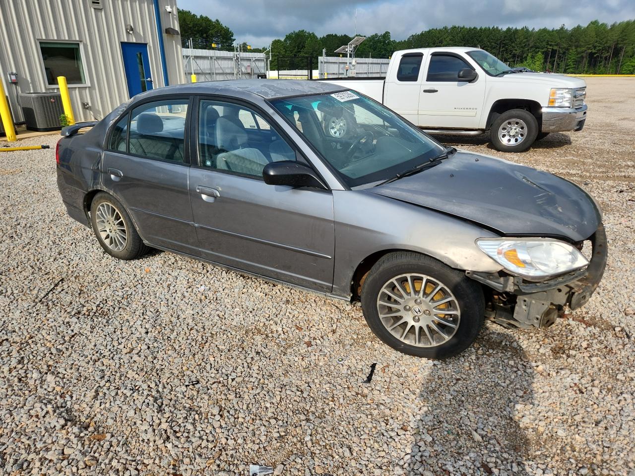 2005 Honda Civic Lx Gray vin: 2HGES16525H631202
